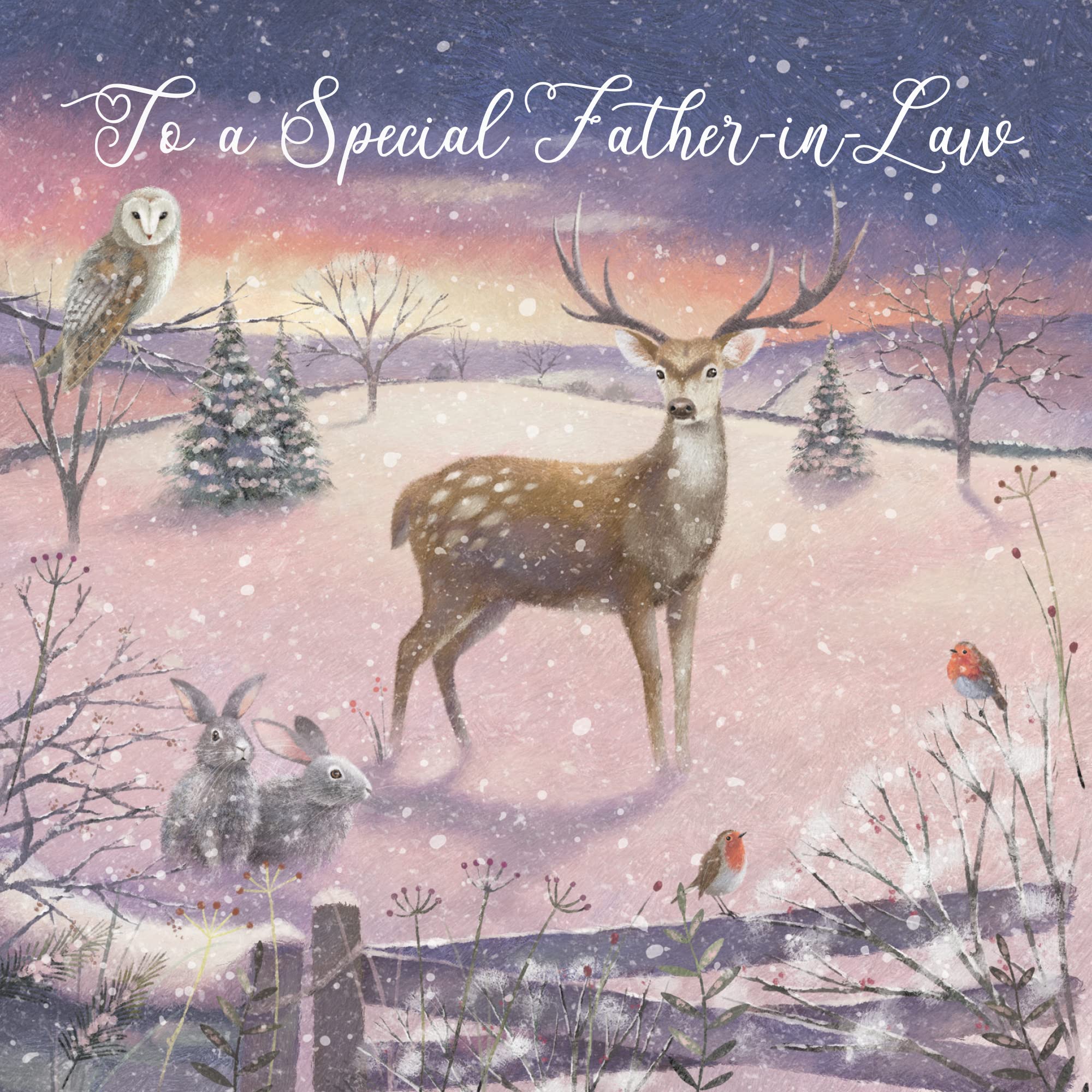 Hunts England, Father-in-Law Christmas Card, 'The Stag', To A Special Father-in-Law, Card, Milo's Gallery Collection - Image 2