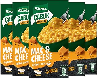 Knorr  abuk Mac & Cheese Peynirli Makarna Orijinal Lezzet 212g x5 Adet