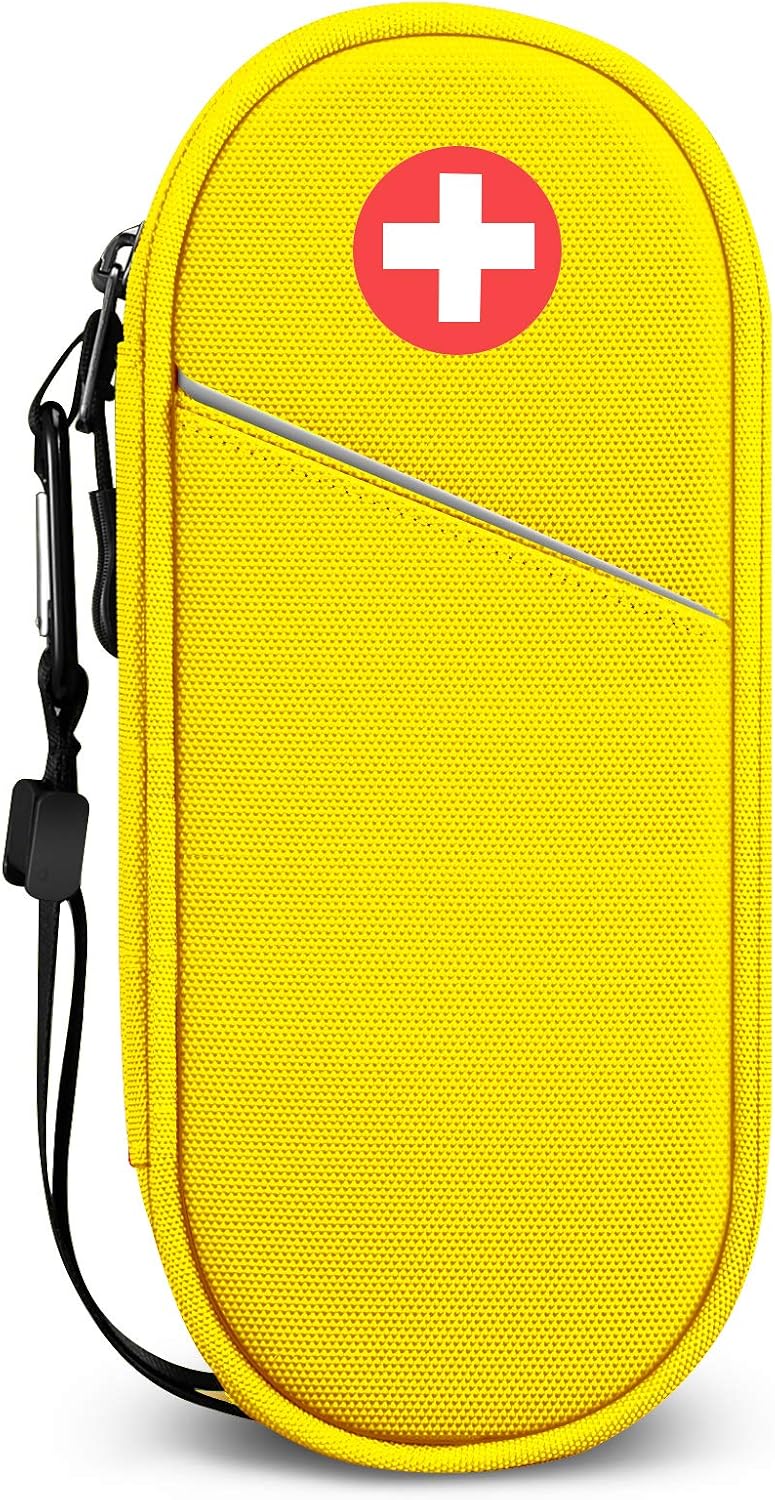 SITHON EpiPen Medical Carrying Case Insulated, Travel Medication Organizer Bag Emergency Medical Pouch Holds 2 EpiPens