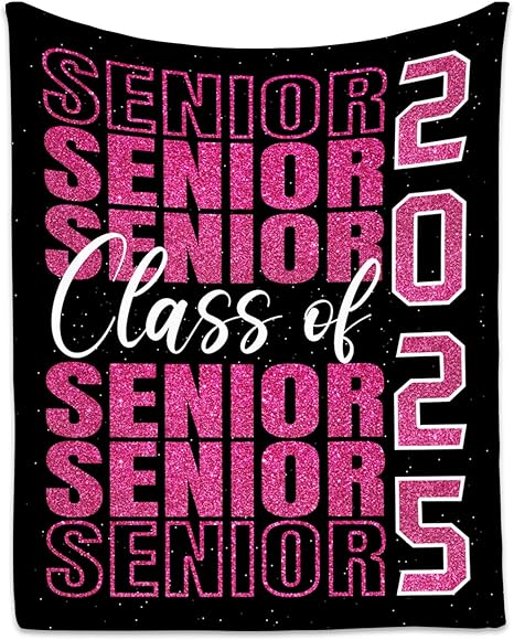 Graduation Blanket - Class of 2025 Graduation Gifts for Her or Him - 40"x50" Flannel Warm Throw Decorations - Senior 2025 Red Blankets for College, High School