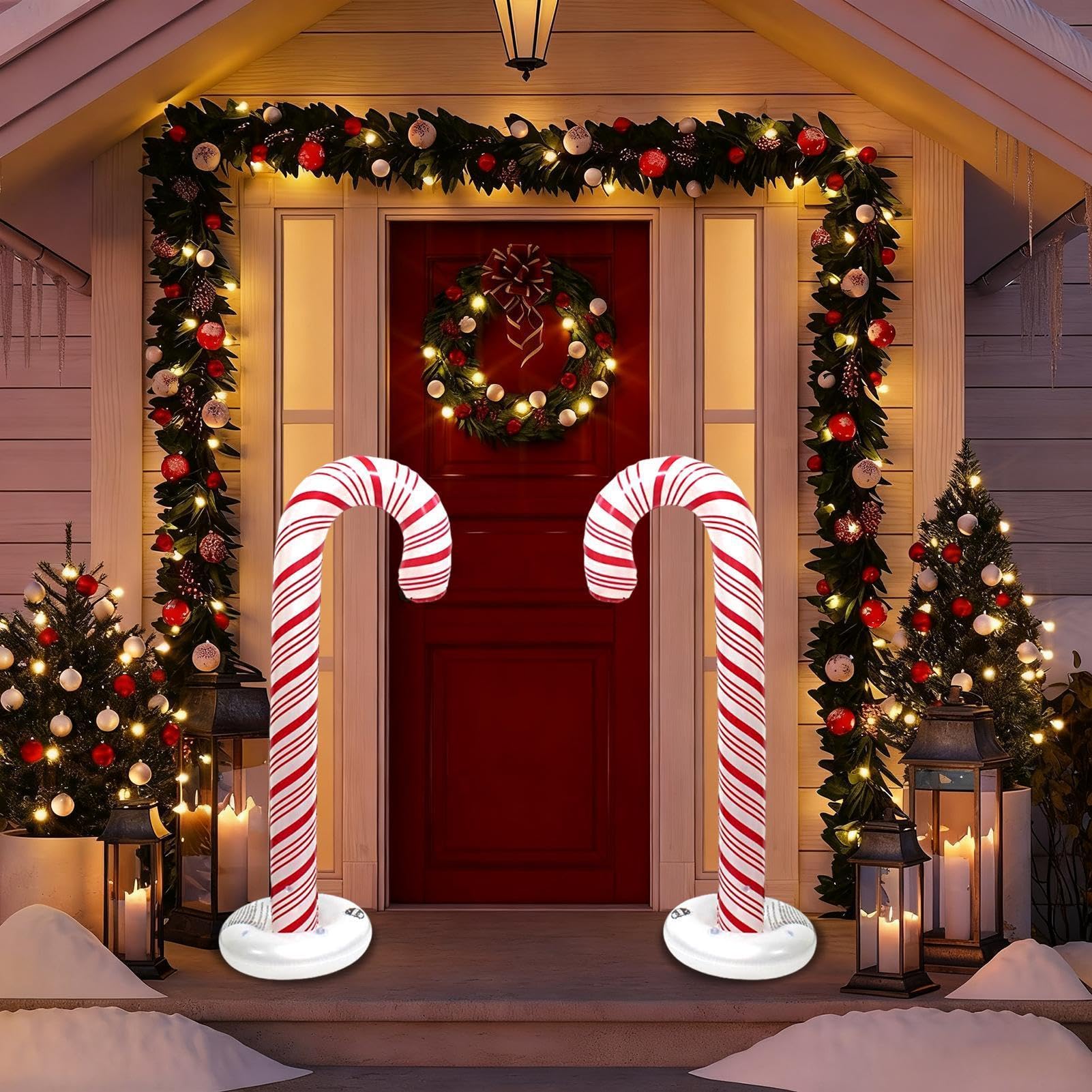 Weihnachtsaufblasbare Außendekoration 130 cm Zuckerstange Dekoration