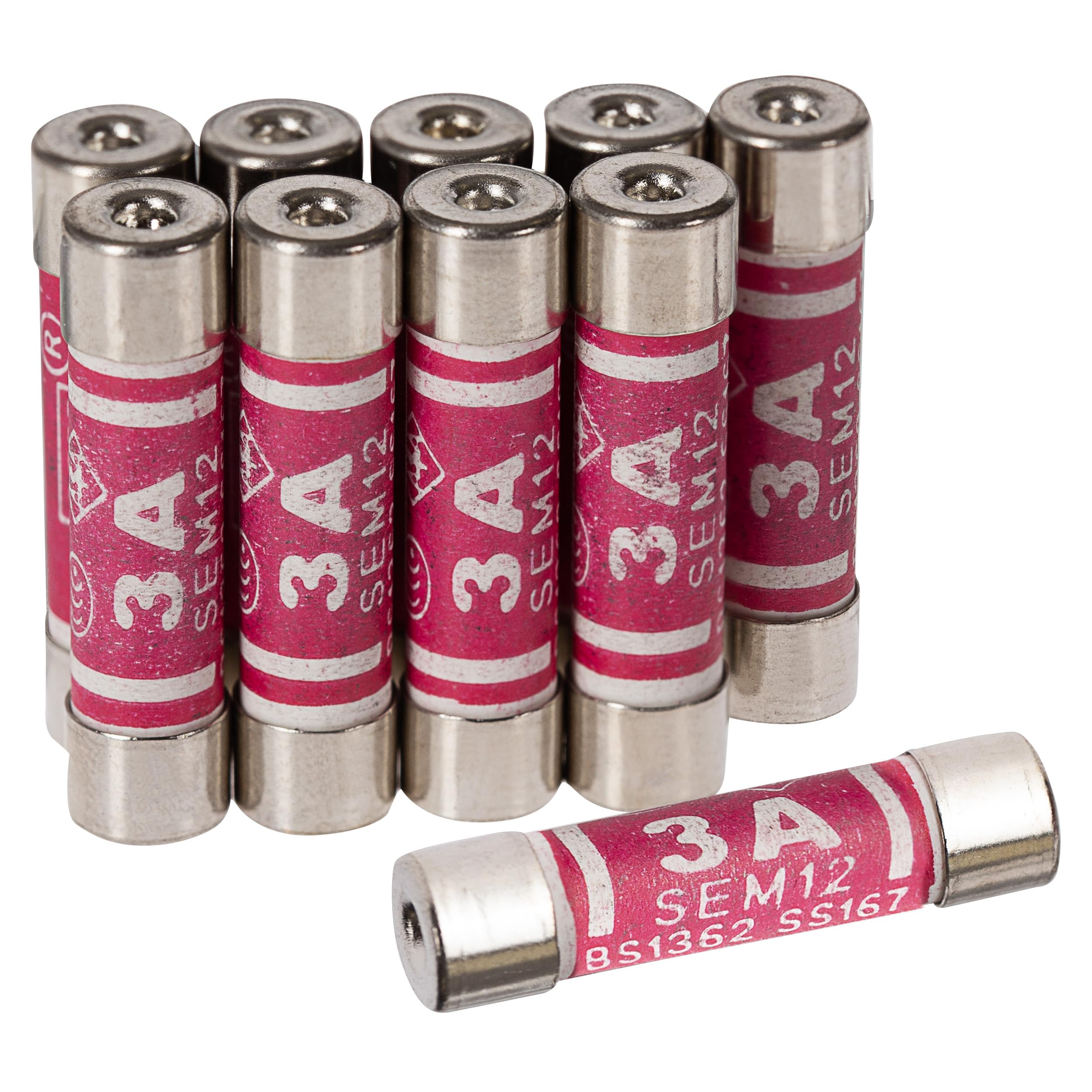 Maplin 3 Amp Plug Fuse Bs1362 25.4 X 6.4Mm - Pack Of 10