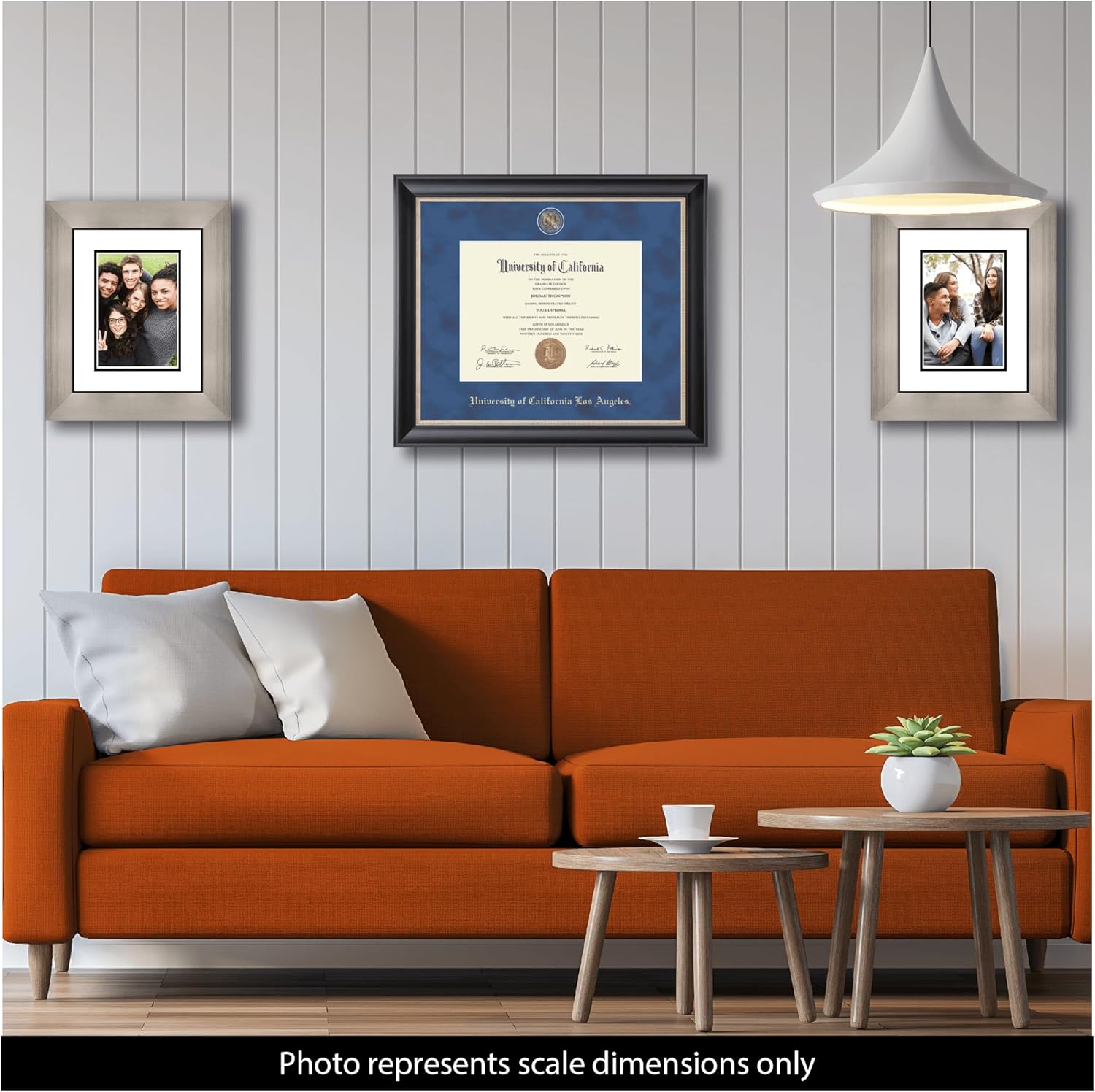 Church Hill Classics - University of California Los Angeles 11" w x 8.5" h Diploma Frame - Fits a bachelor's, master's and phd - Regal Edition Diploma Frame - Black Moulding with Royal Suede Matting