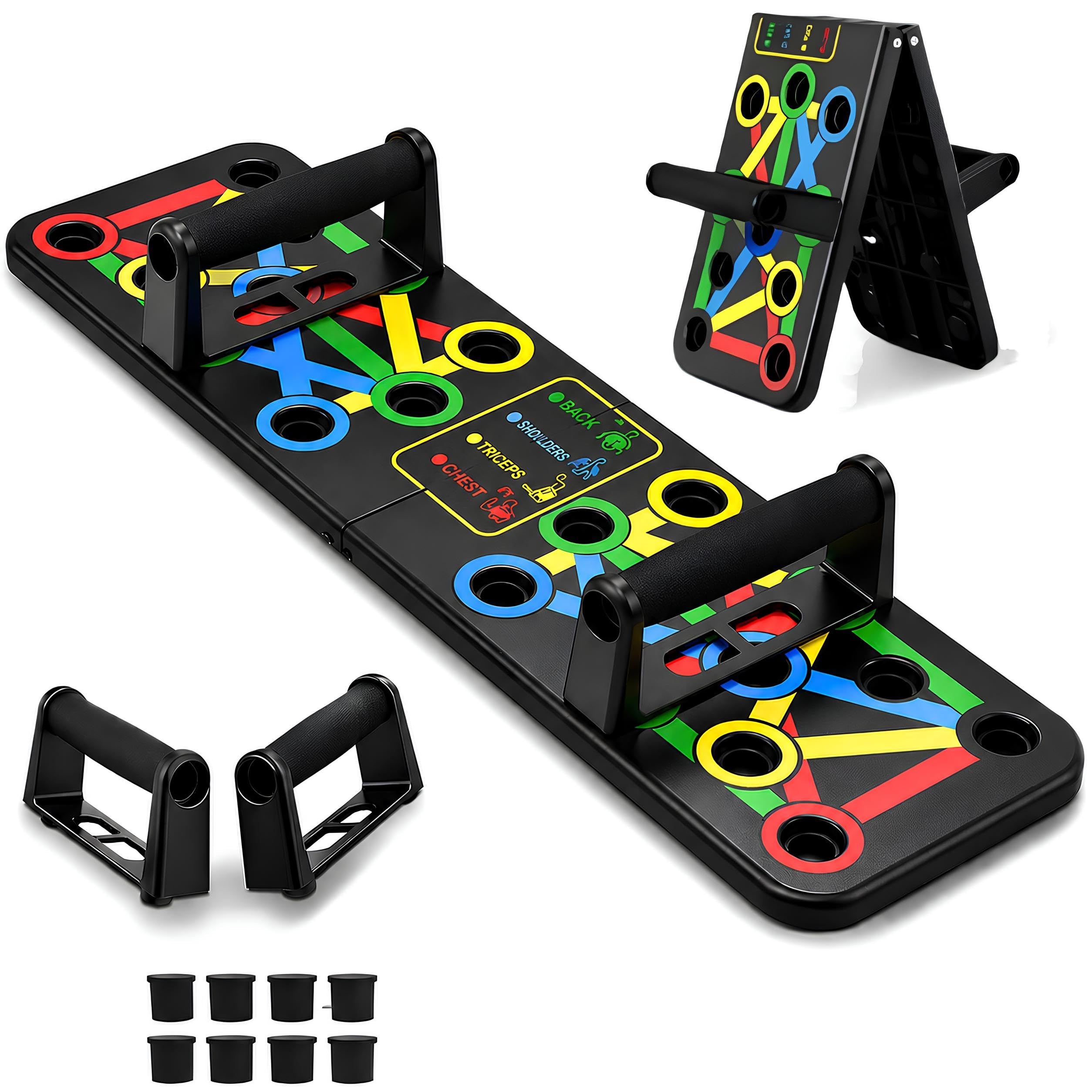 generic TWINZFIT Pushup Board, 15 in 1 Push Up Stand, Multi-Function Flex Board for Chest, Triceps, Shoulder, Back Muscles, Home Workout Gym Equipment, Multicolour-picture-6