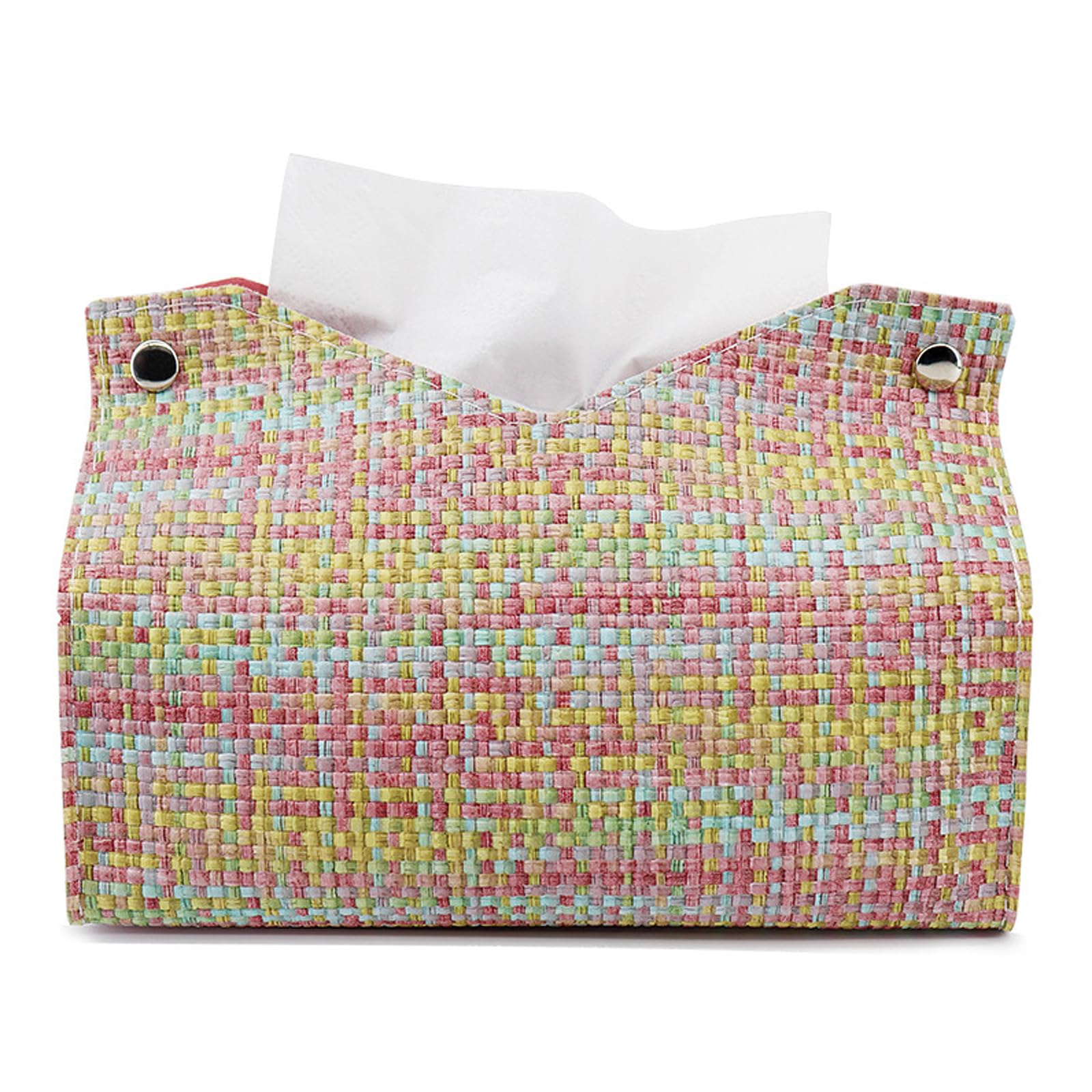 Tsophreniq Tissue Box Cover PU Woven Facial Holder Unique Paper Organize Home Napkins Container Household Paper Boxes Home Boxes