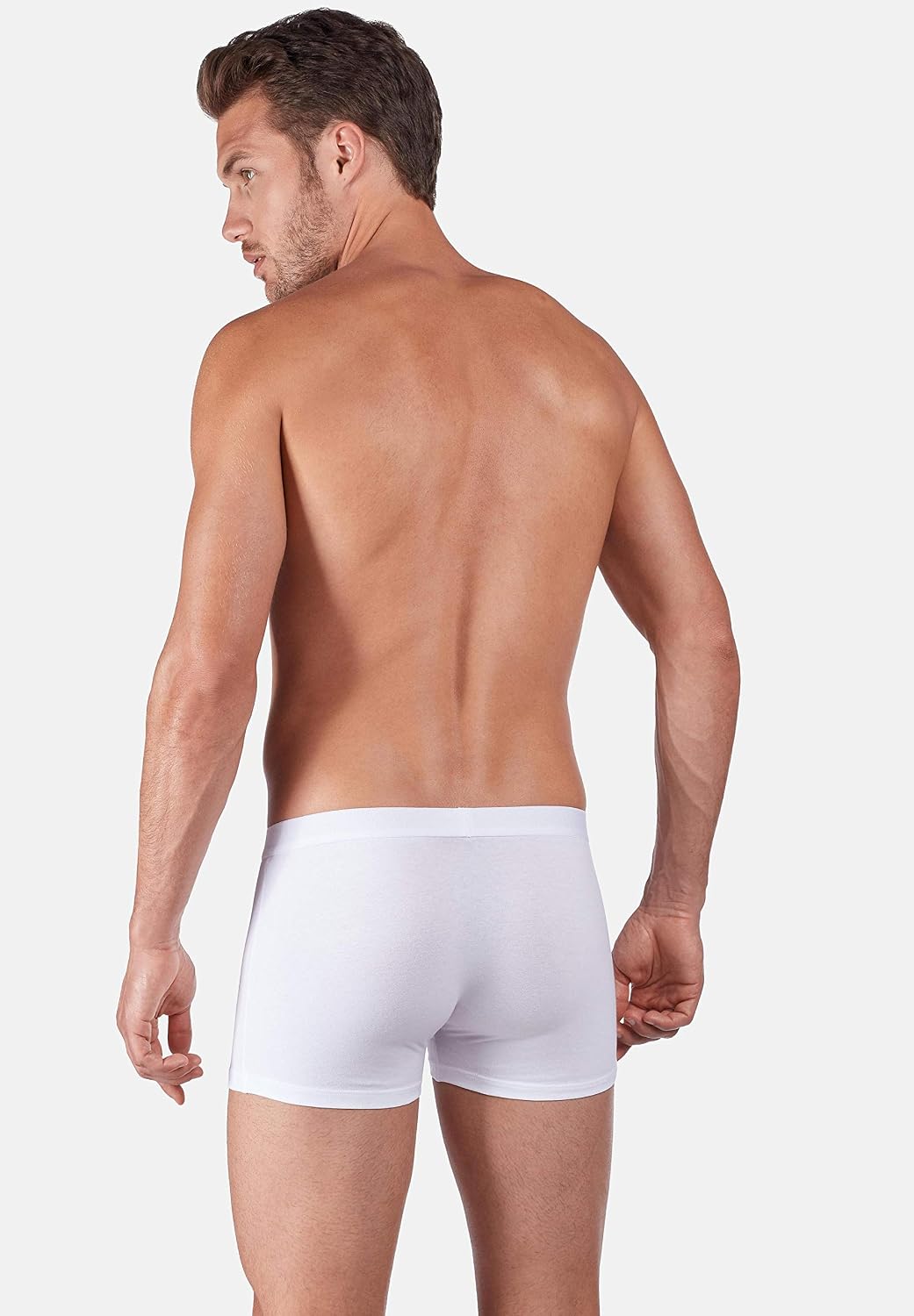HUBER Men's Pack of 2 Trunk Cotton 2 Pack Box 112494 White XXL