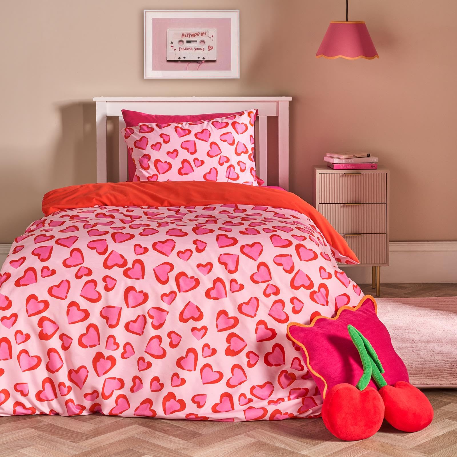 OHS Duvet Cover Set - Pink - Single