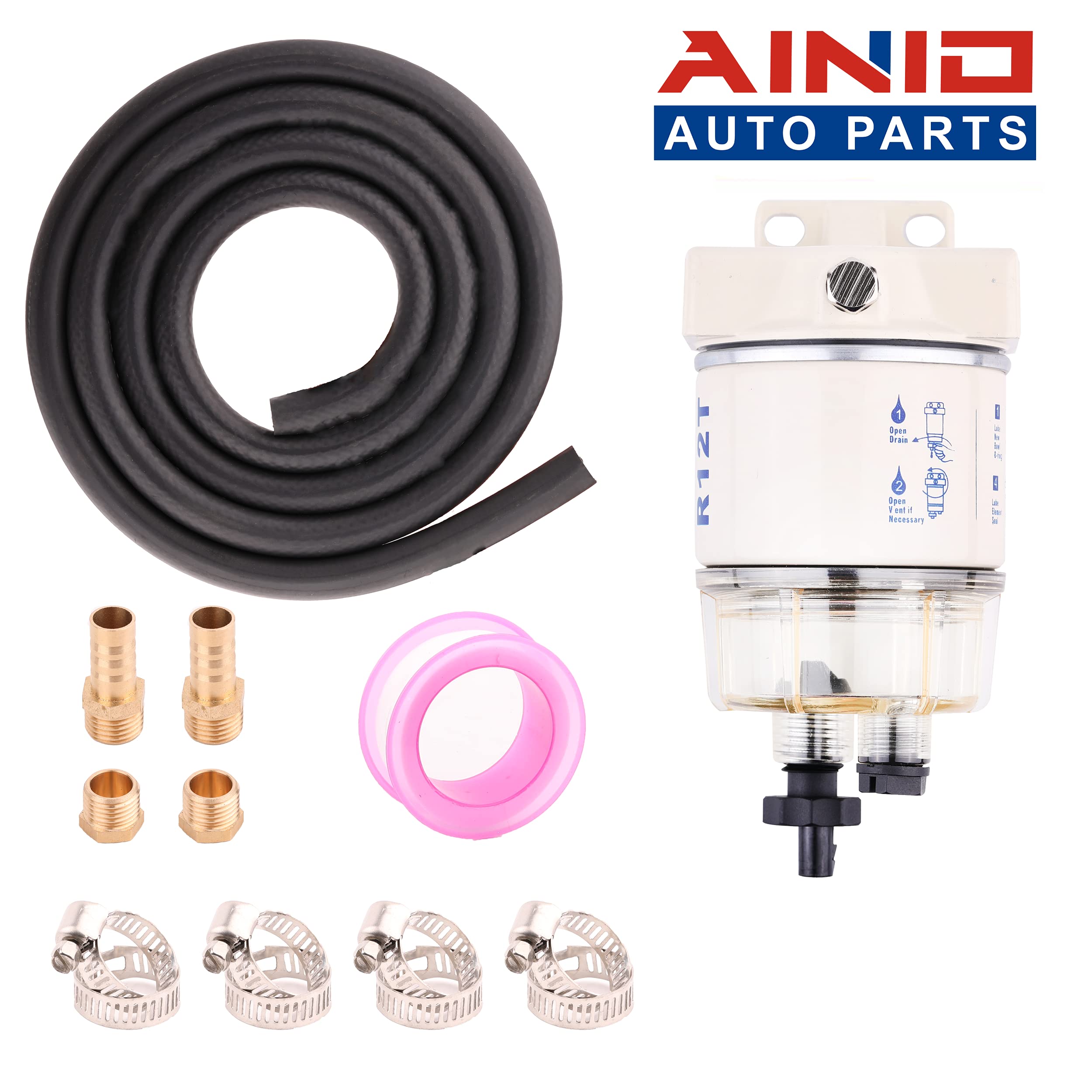 Buy R12T Fuel Filter Water Separator Complete Kit Marine Fuel Filter