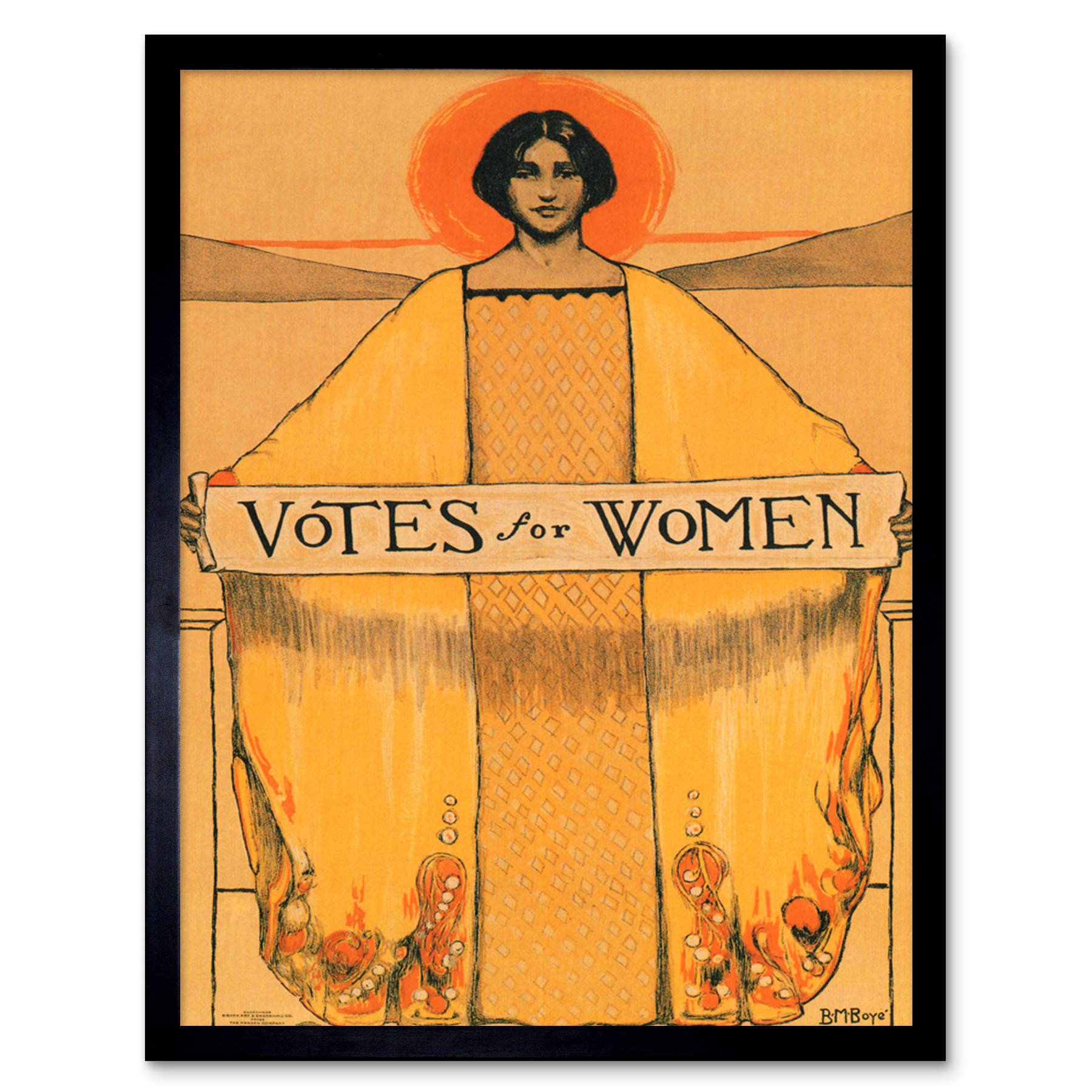 Wee Blue Coo Votes For Women Suffrage Art Print Framed Poster Wall Decor 12x16 inch