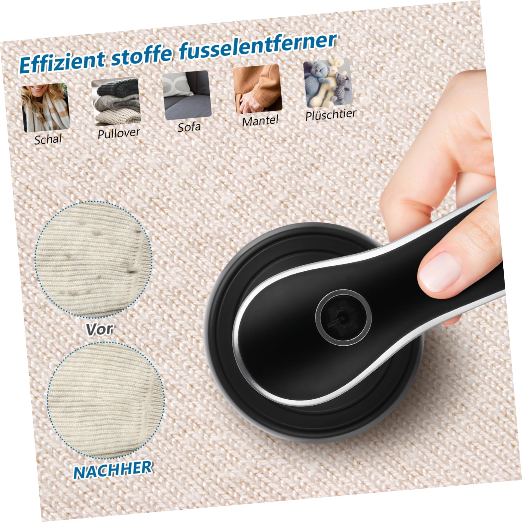 Quitapelusas para Ropa Eléctrico USB Eliminador de Pelotillas para Ropa Quita Pelusas para Diseño Práctico Blanco | Abs Plástico, Diseño Práctico, Remueve Pelusa y Bolas de Pelo, 500mah, Uso Doméstico