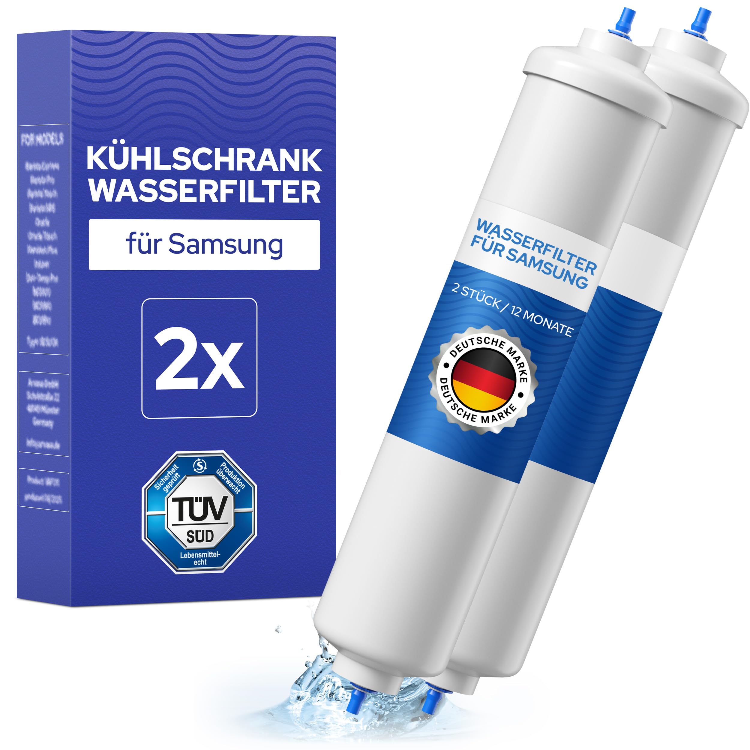 MILUX Ersatz für Samsung Wasserfilter Kühlschrank - HAFEX/EXP DA29-10105J Ersatz für Side by Side - Premium Filter je 6 Monate Haltbarkeit (2er Pack)
