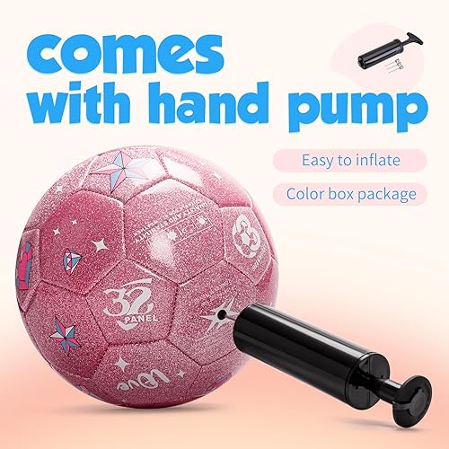 Miniatura 5 de EVERICH TOY Balón de fútbol de tamaño 3 para niños, pelota deportiva para niños pequeños, patio trasero, césped, arena, juguetes al aire libre para