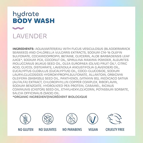 Miniatura 3 de Seaweed Bath Co. - Gel de baño y crema corporal Duo, 12 onzas, 6 onzas, aroma a lavanda, algas marinas cosechadas de forma sostenible