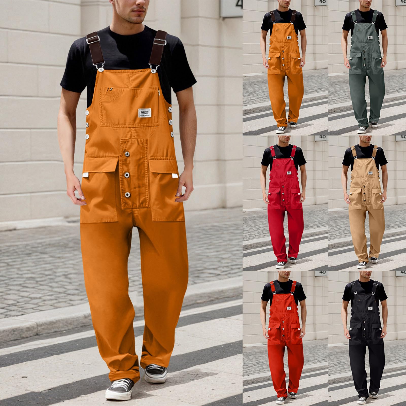 Salopette da uomo Hip Hop Pantaloni da lavoro Locker Cargohose Multi Tasche Outdoor Tuta Primavera Estate Body Baggy Wide Leg Salopette da lavoro Sportive