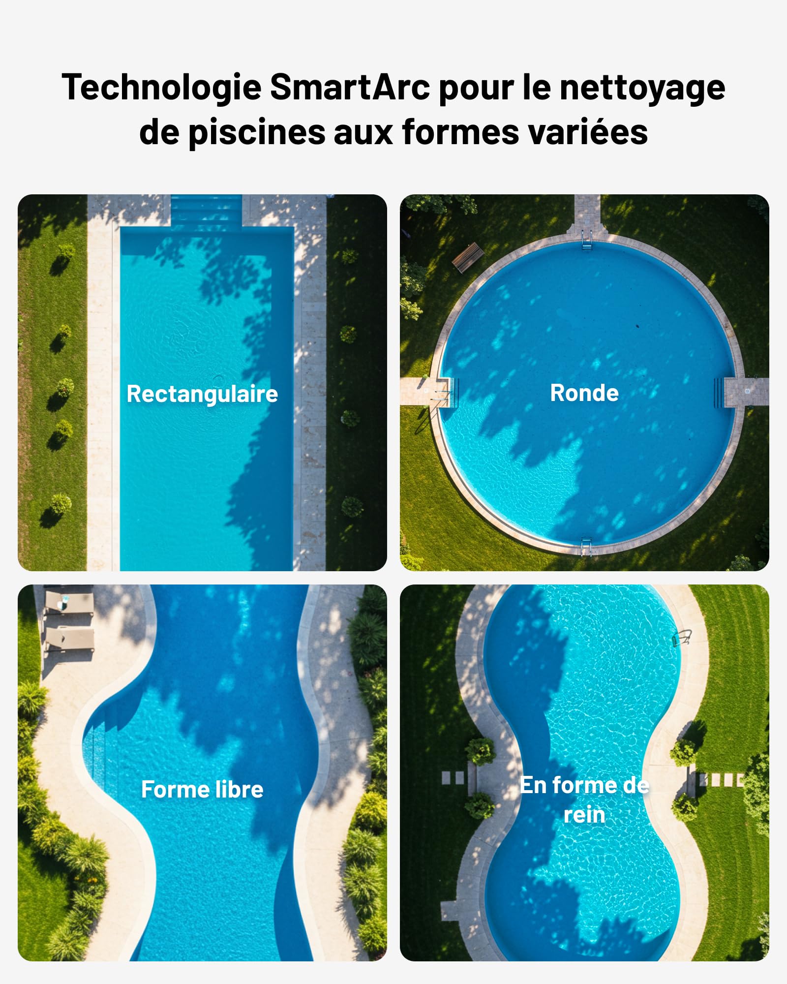 SPINO E1 Robot Piscine sans Fil | Autonomie 210 Min, 21950 LPH, 5 Modes, Nettoyage Parois et Ligne d'Eau, Contrôle par App, Trajet SmartArc, Piscines 150 m²