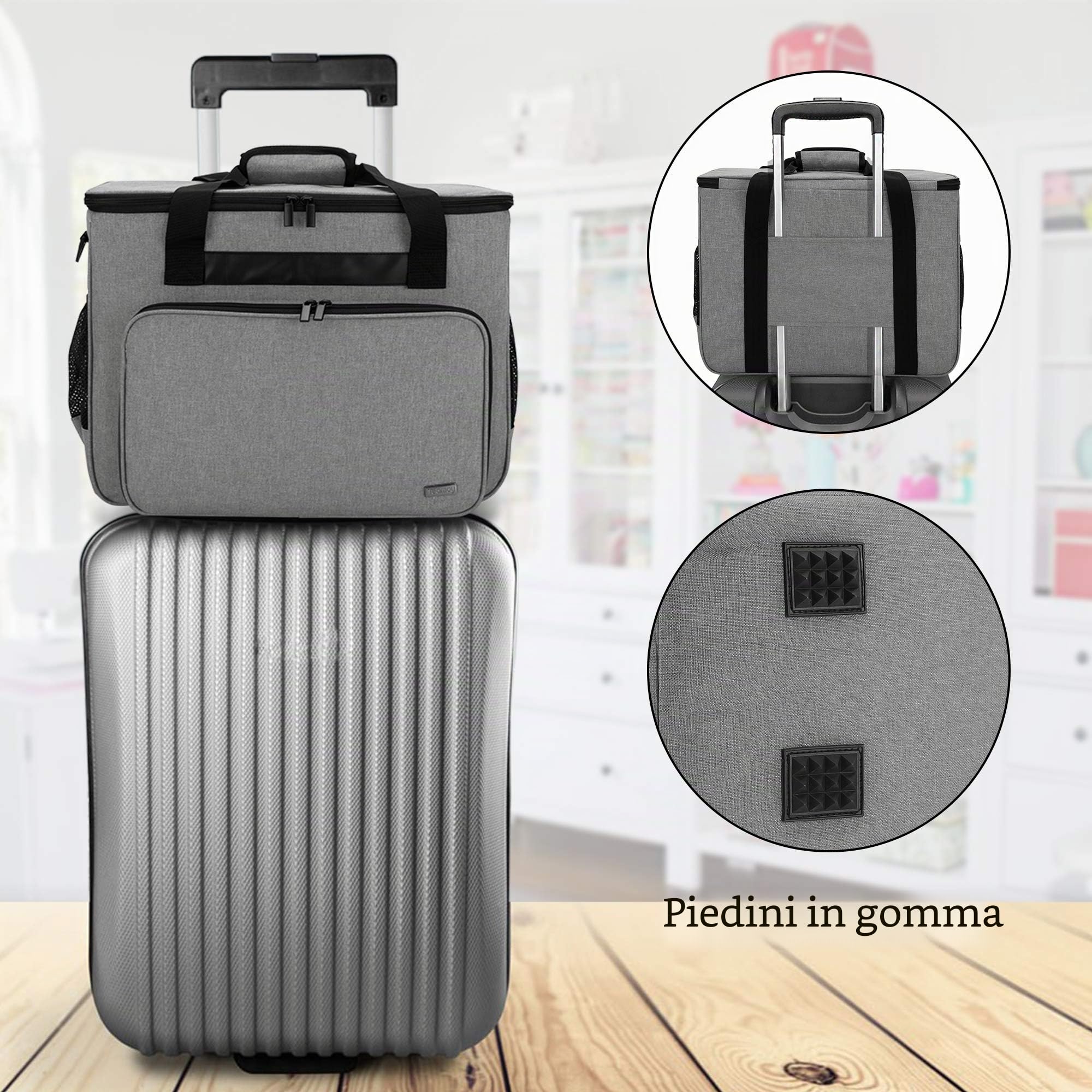 Teamoy Borsa per macchina da cucire, Borse da trasporto macchine da cucire per la maggior parte delle macchine da cucire standard e accessori per cucire