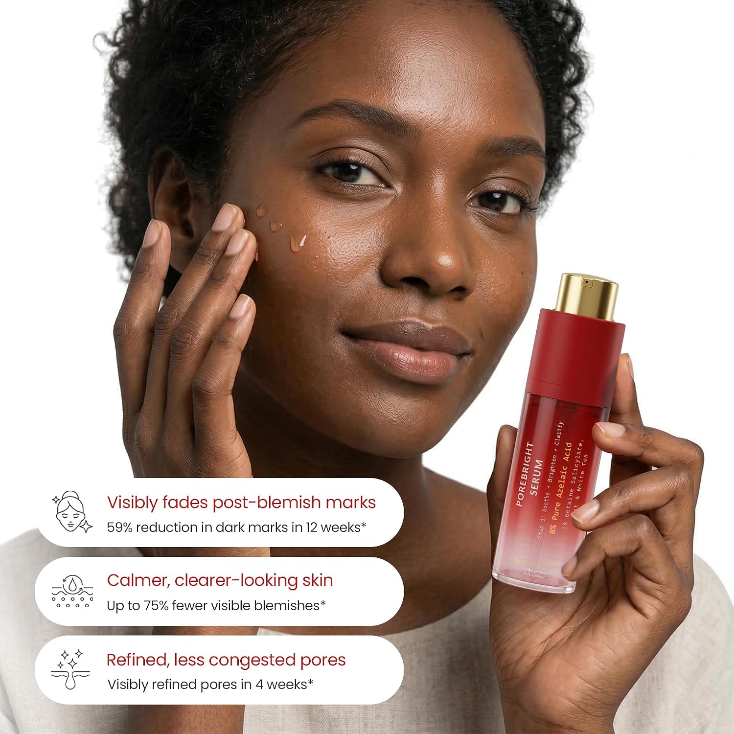Porebright Serum For Clear Looking Skin, Reduces Uneven Patches & Oil Control, Skincare For All Skin Types: 1.18 Fl Oz, Beginner