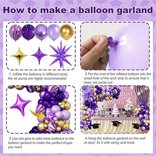 Vista 68 de Kit de arco de globos azules, 107 piezas de globos azul marino y dorado con globos de confeti dorado metálico, globos de fiesta de cumpleaños azul