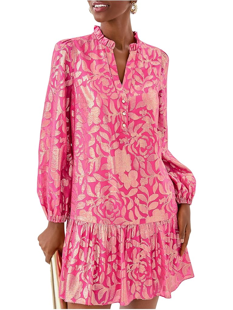 Pink Lilly Pulitzer Evaline Silk Dress