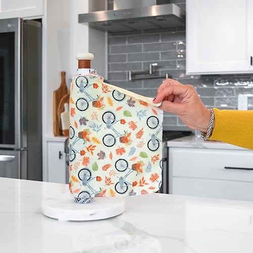 Miniatura 3 de Marley's Monsters Toallas de temporada sin papel  Toallas reutilizables sin papel, algodón, sin árboles (rollo de 12 unidades) (parche de calabaza)