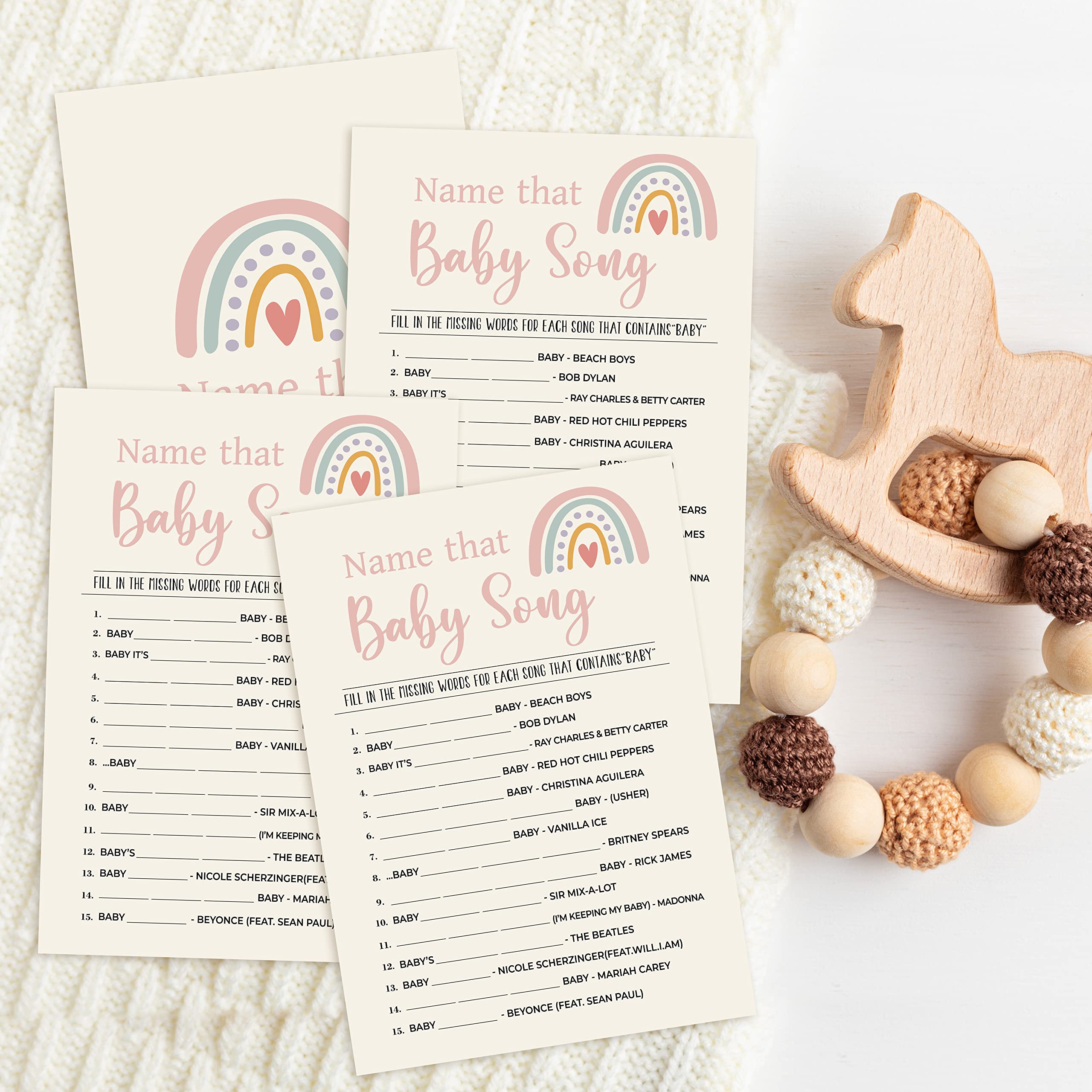 Name That Baby Song - Ensemble De Jeu Pour Fête Prénatale - Bleu