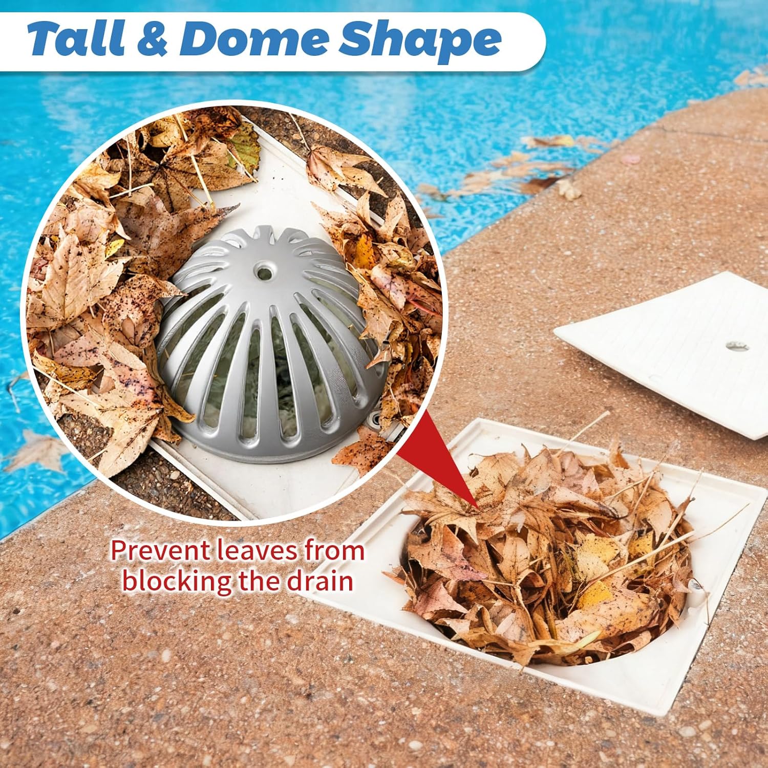 Tuanse 4 Pack Heavy Duty Aluminum Floor Drain Cover Dome Sink Strainer Floor Drain Cover for Kitchen, Restaurant, Bar, Buffet, Outdoor Garden or Bath 5-1/4" Diameter x 2-1/4"H