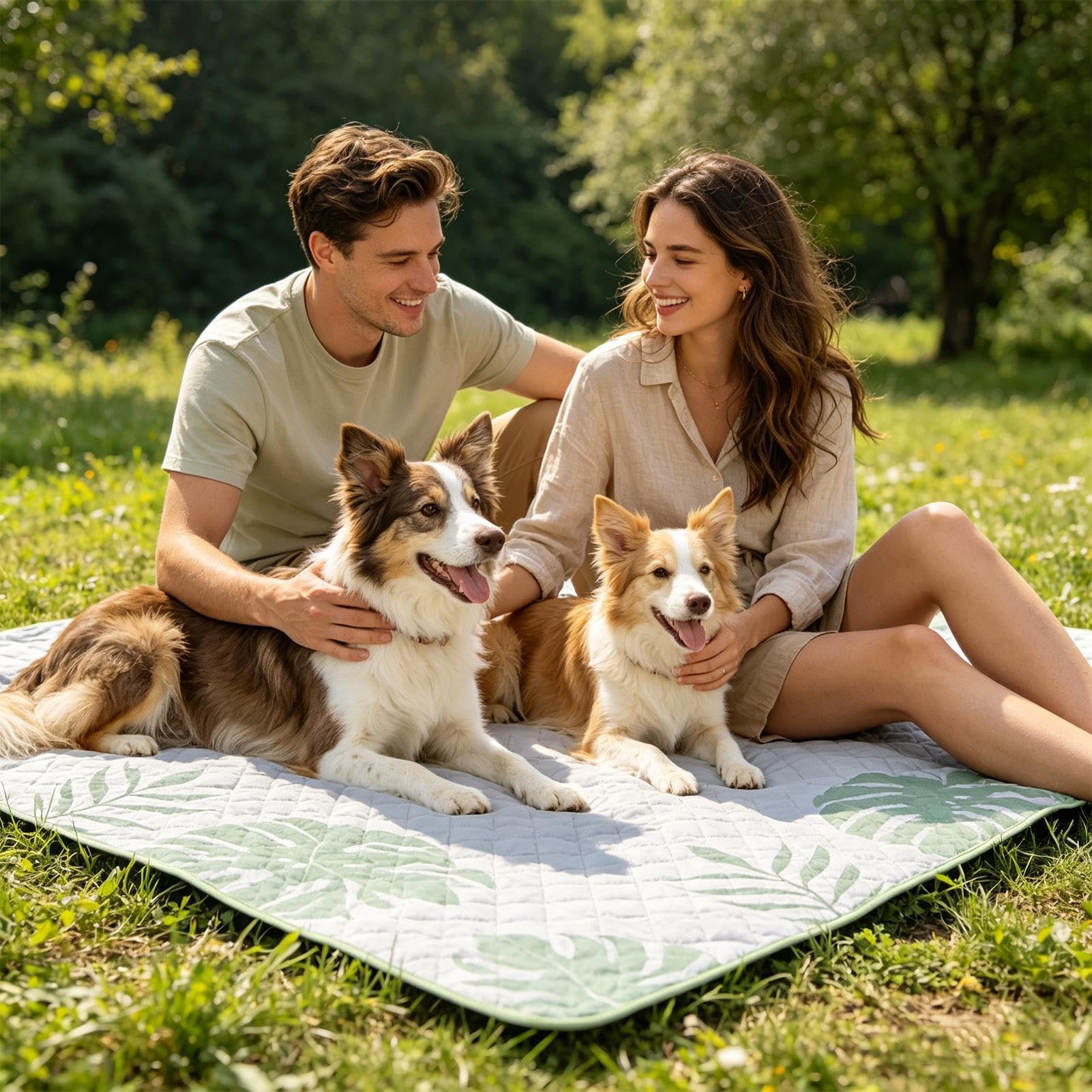 Tapis de Pique-Nique Couverture Imperméable Anti-Sable Pliable