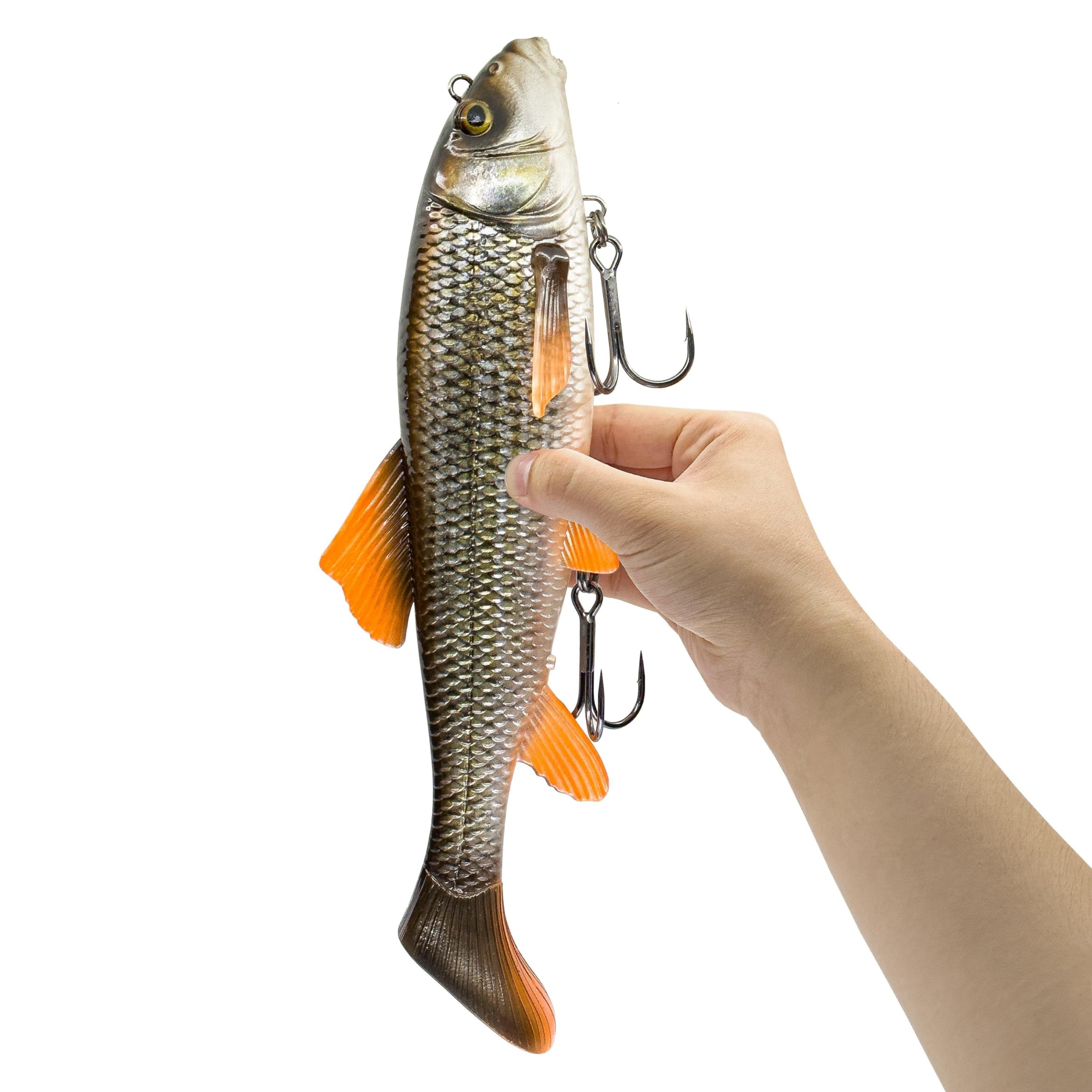 Savage Gear Przynęta wędkarska słodkowodna, przyssawka 3D, czarna/pomarańczowa, 30,5 cm, idealna na piżmo, szczupaki i sandacze