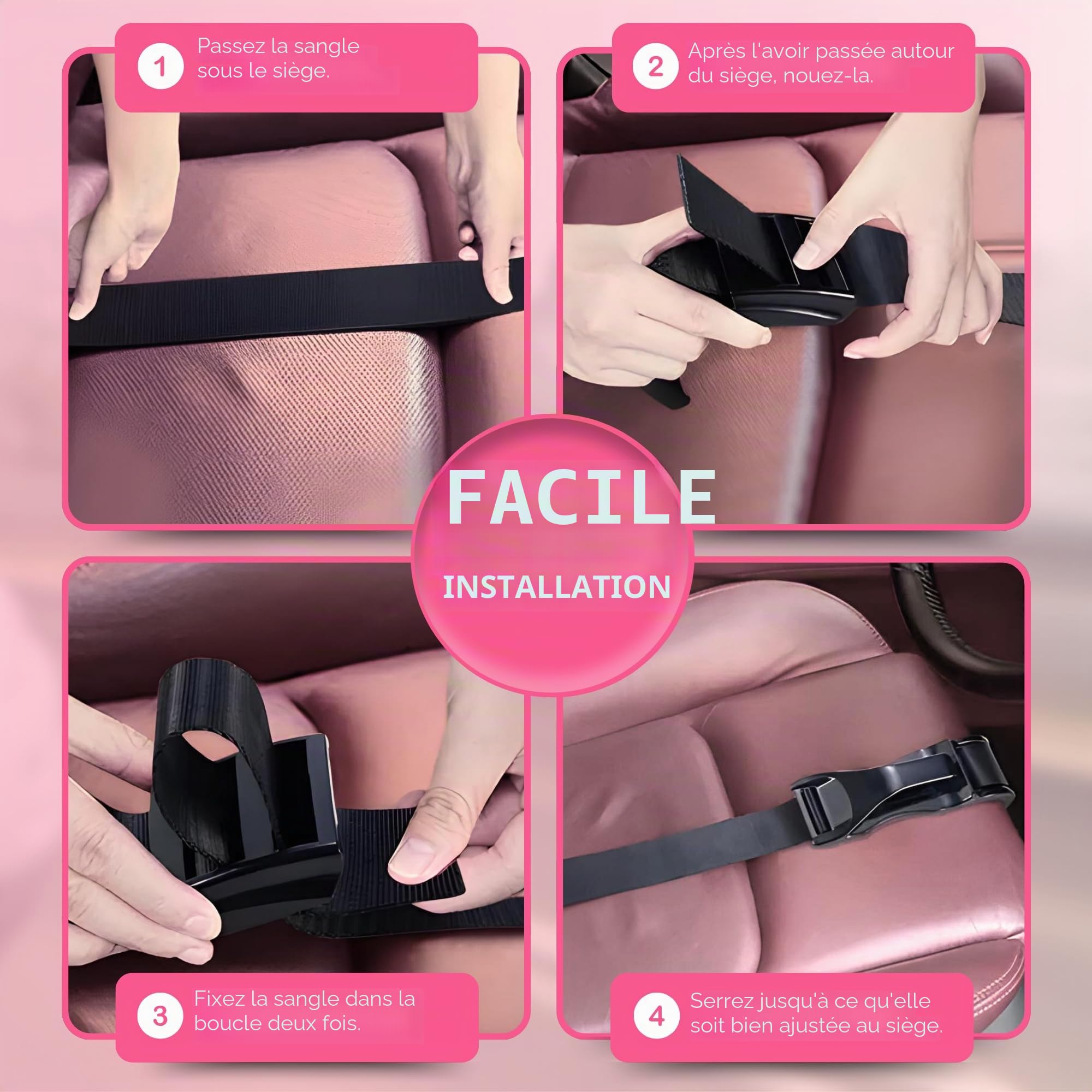 Ceinture Voiture Femme Enceinte Homologuée, Ceinture Grossesse, Ceinture Sécurité Femme Enceinte, Ceinture Grossesse Voiture, Réduction de la Pression Abdominale, Protection Maman Bébé, Universelle