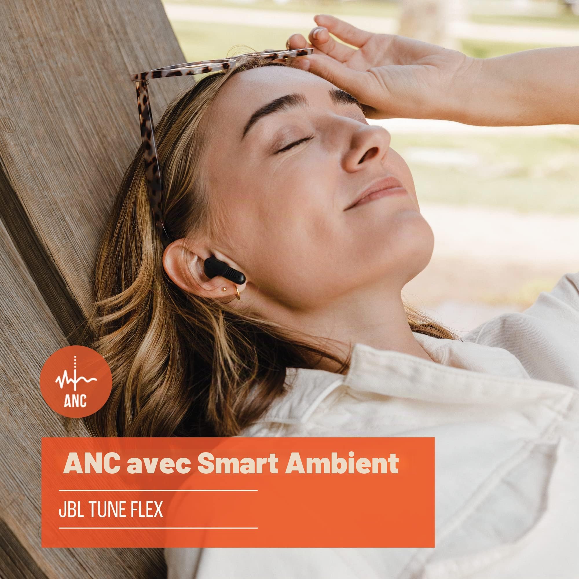 JBL Tune Flex Écouteurs antibruit sans Fil Noir