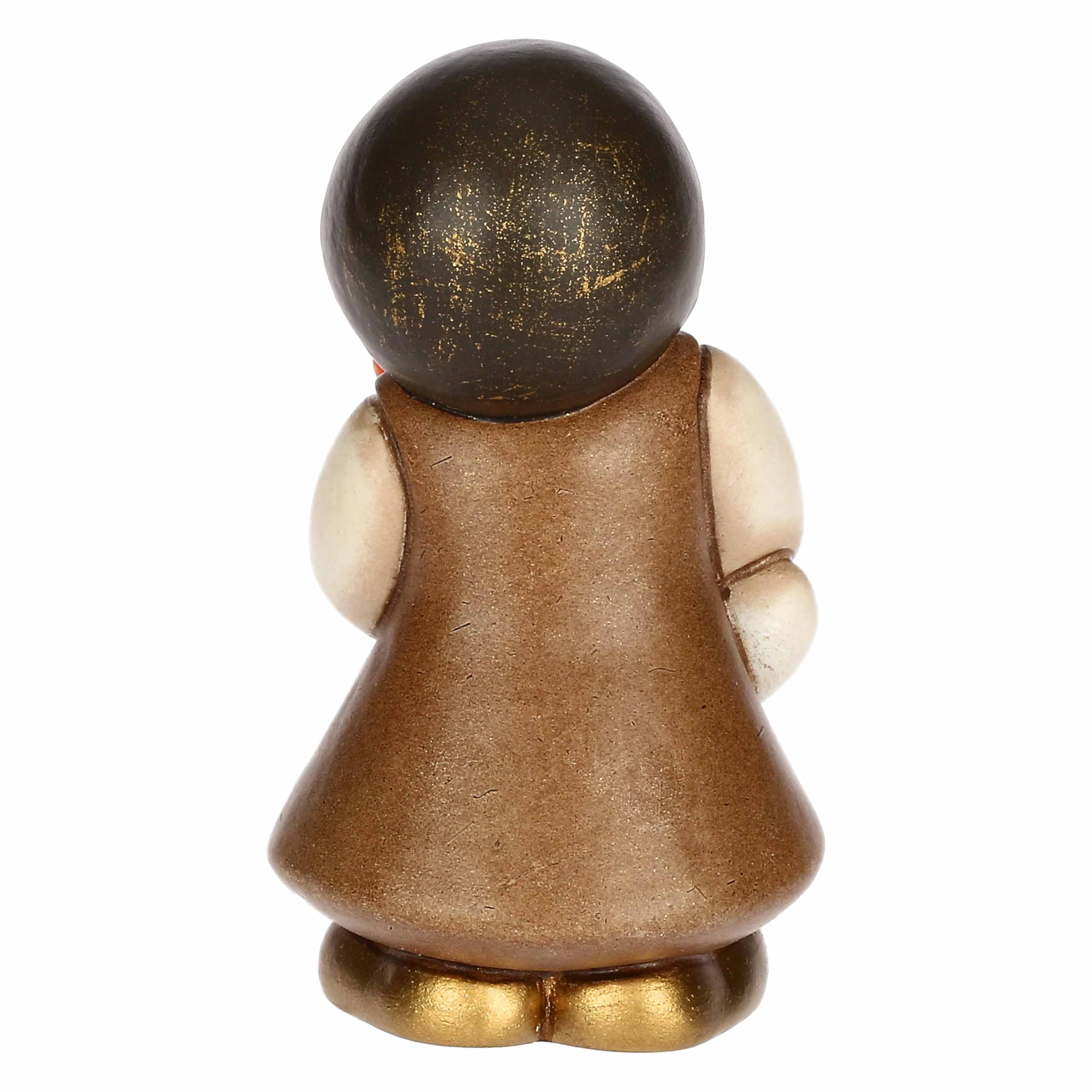 THUN, Bimba con Oca in Ceramica di Alta Qualità, Collezione Presepe Classico, Statuine per Presepe di Natale da Collezione, 3,6 x 3,6 x 6,2 cm