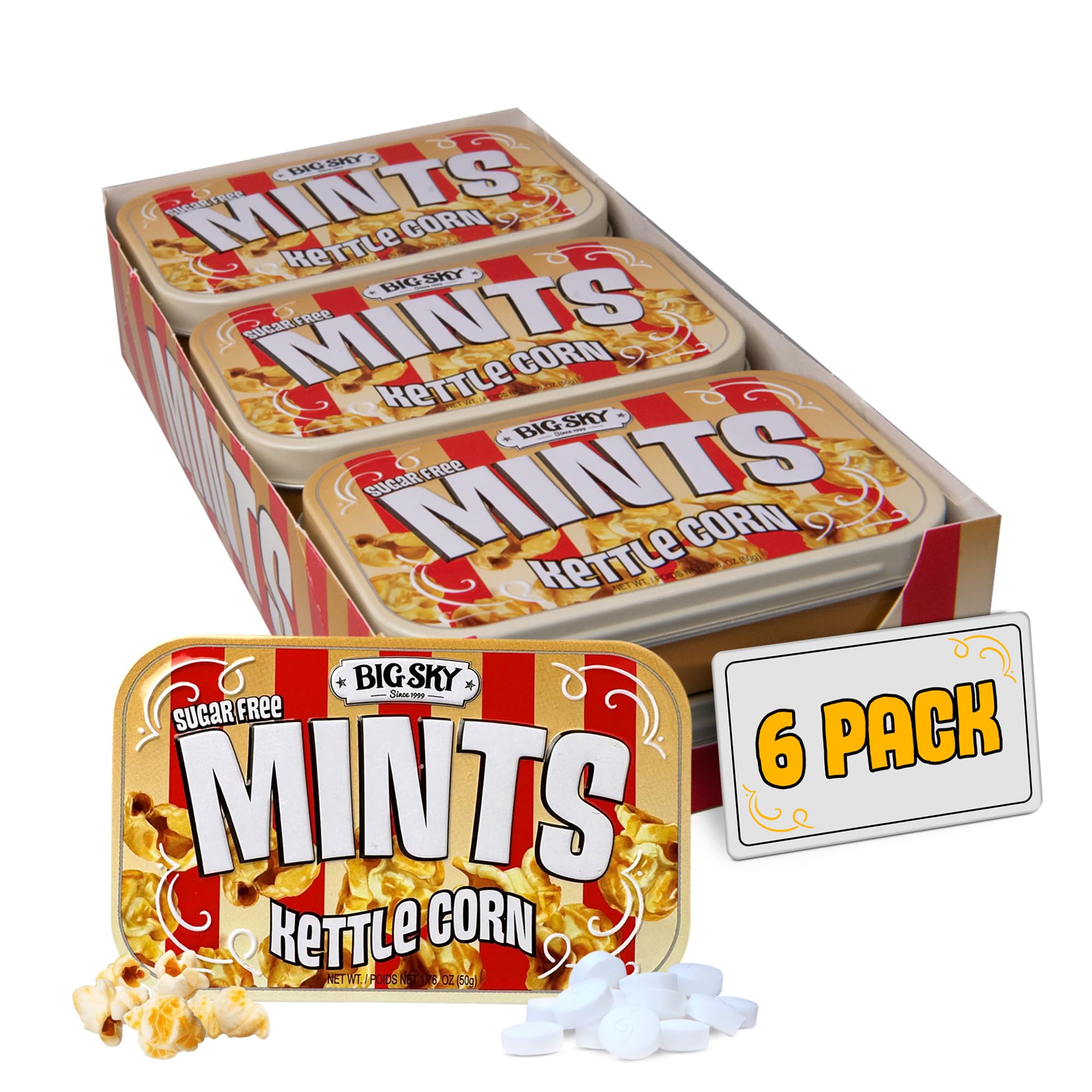 Big Sky Sugar Free Mints Kettlecorn | No Artificial Colors or