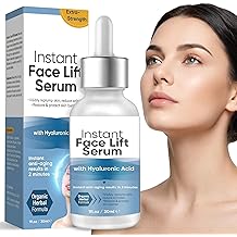 Instant Face Lift Serum, Temporary Skin Tightening Serum with Hyaluronic Acid, 2 Minute Visibly Firming Liquid for Face and Neck, 1 Fl Oz Pack of 1