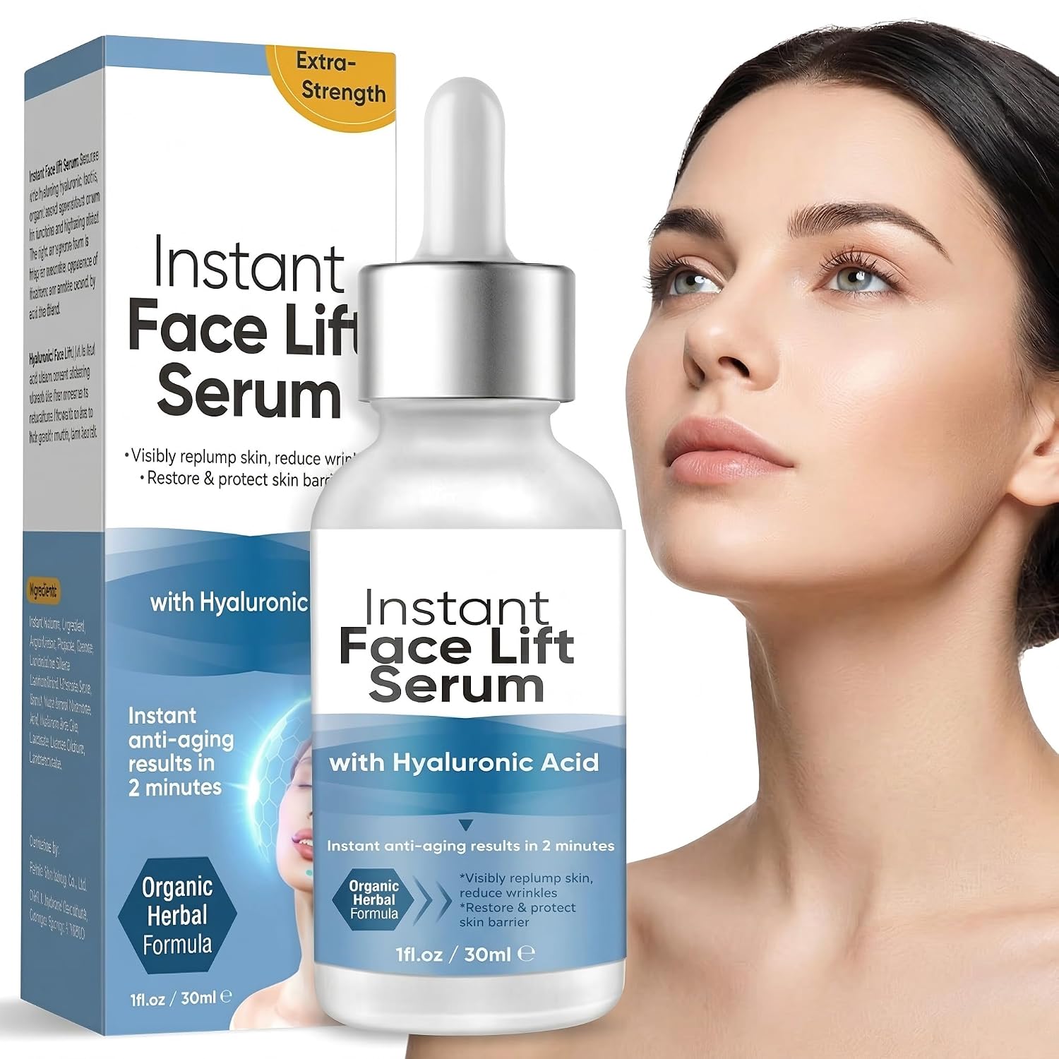 Instant Face Lift Serum - Hyaluronic Acid for Firming