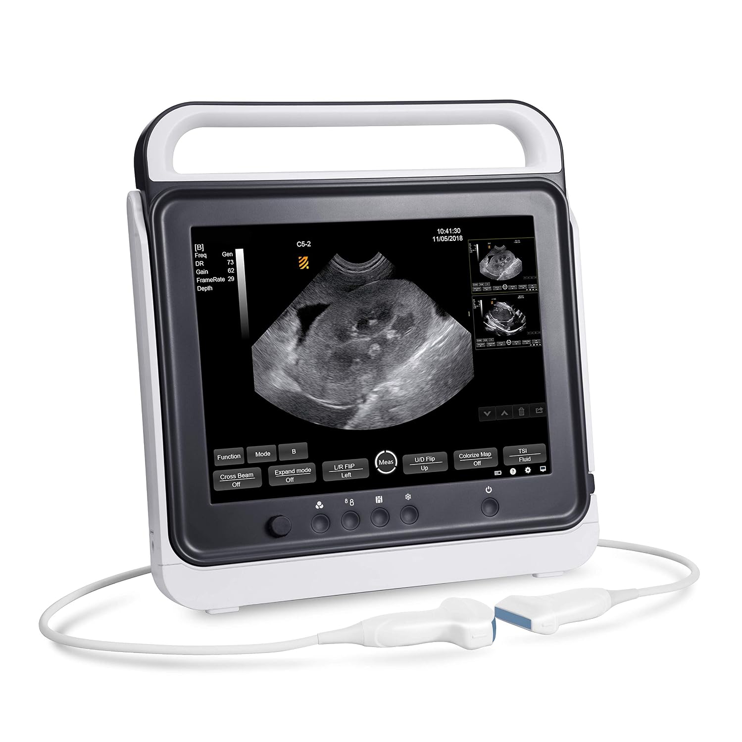 PT50A Veterinary 15" Touchscreen B/W Portable Ultrasound Machine - Small Animals, Equine, Bovine, Exotic Species