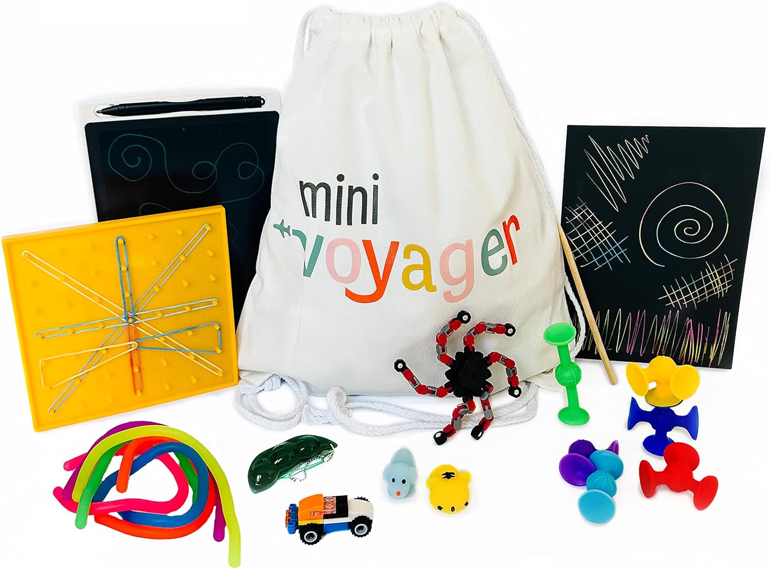 Mini Voyager Travel Activity Kit for Kids, Includes Crafts, Toys & Games Designed