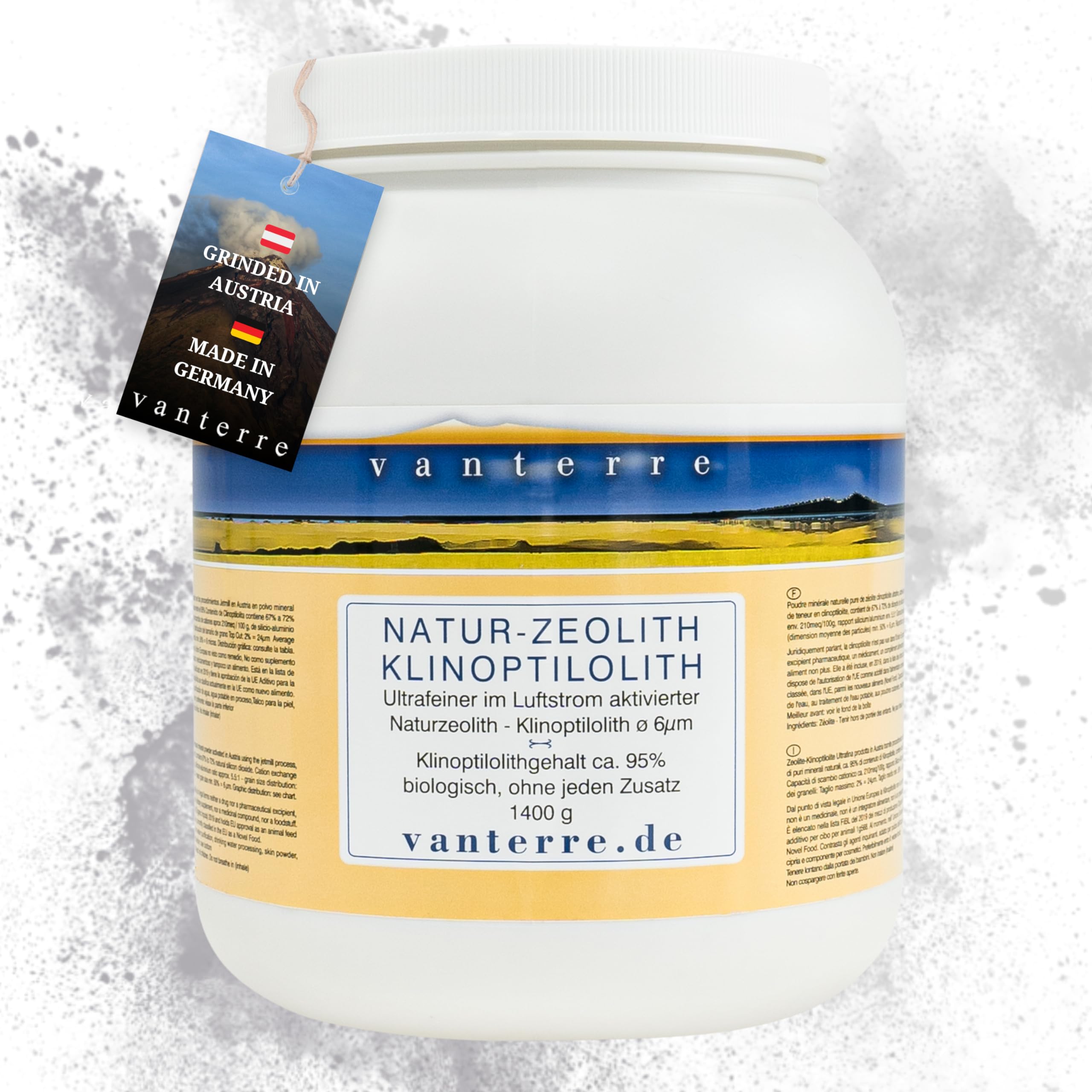 ultrafein - ZEOLITH - KLINOPTILOLITH, 1400g, ø 6µm