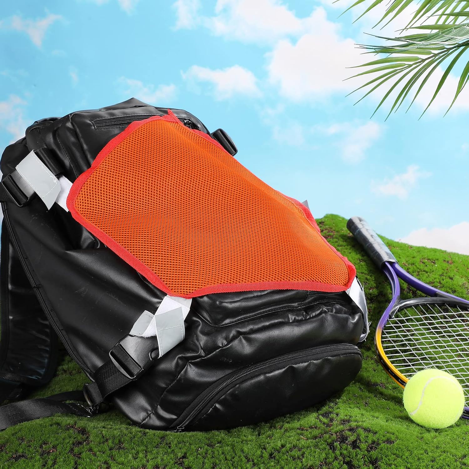 2 Pieces Blaze Orange Safety Panel Large Pentagonal Orange Panel Hunting Mesh Blaze Orange Pack Attachment with Reflective Strip on Tent Backpack for Field Trip Hiking Camping Biking Outdoor Traveling : Sports & Outdoors