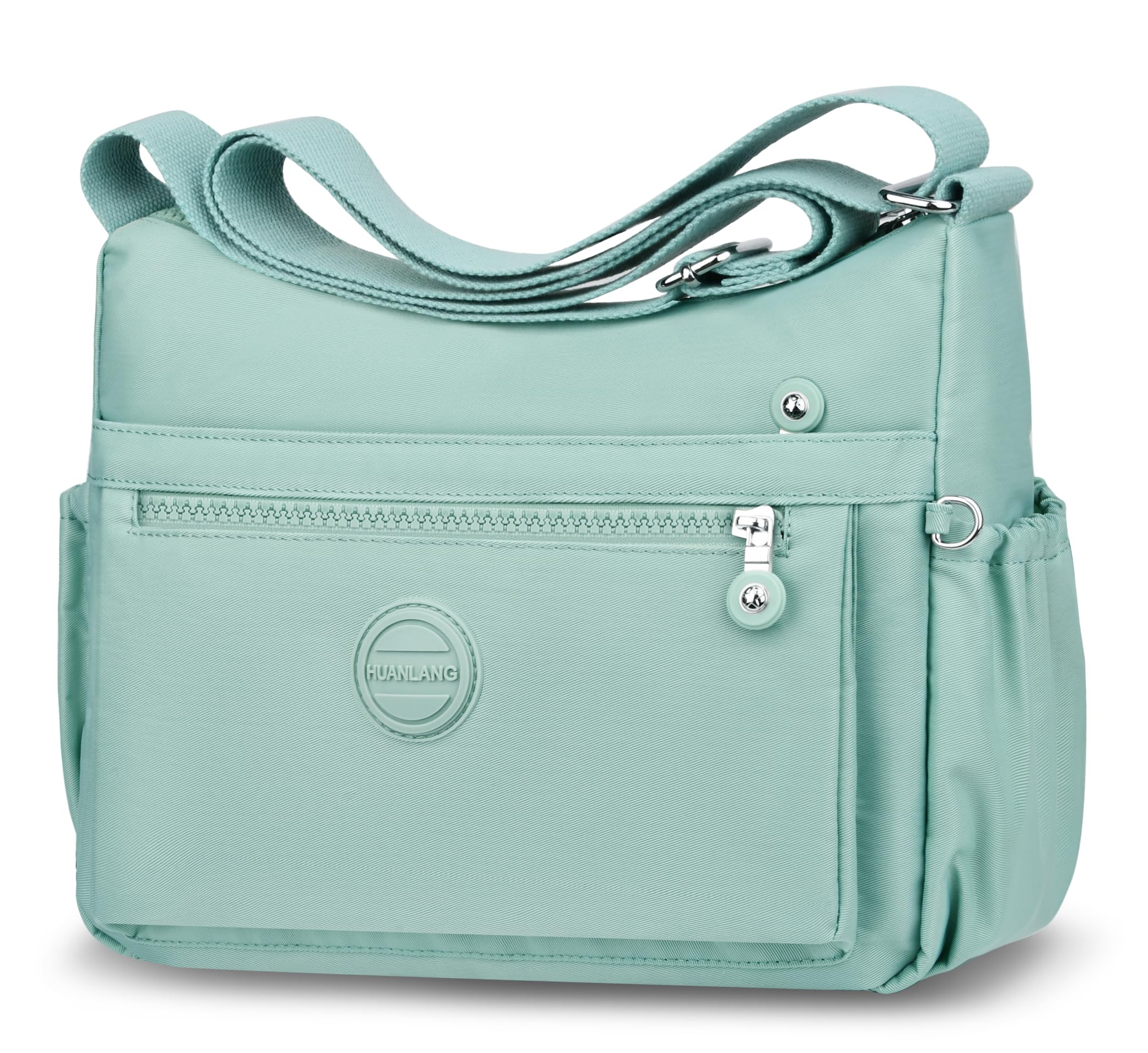 HUANLANG Crossbody Bag for Women Waterproof Lightweight Purses Nylon Crossbody Handbags Casual Multipocket Shoulder Bag