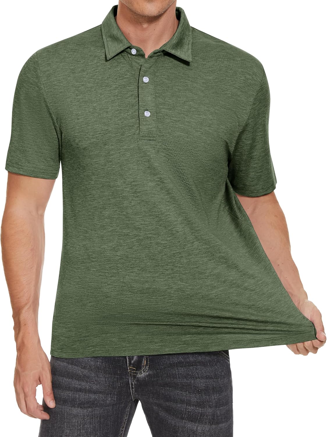 Cavva Polo Shirts for Men Performance Mens Golf Shirt Dry Fit Collared Polo Shirts Short Sleeve Moisture Wicking