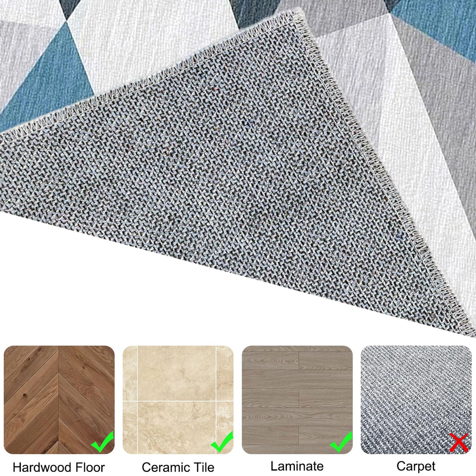 Tapis Chaise de Bureau, Tapis de Chaise Gaming Tapis Protection Sol Chaise Bureau Antidérapant Tapis de Sol Bureau Lavable pour Sols Durs Parquet 180 x 230 cm