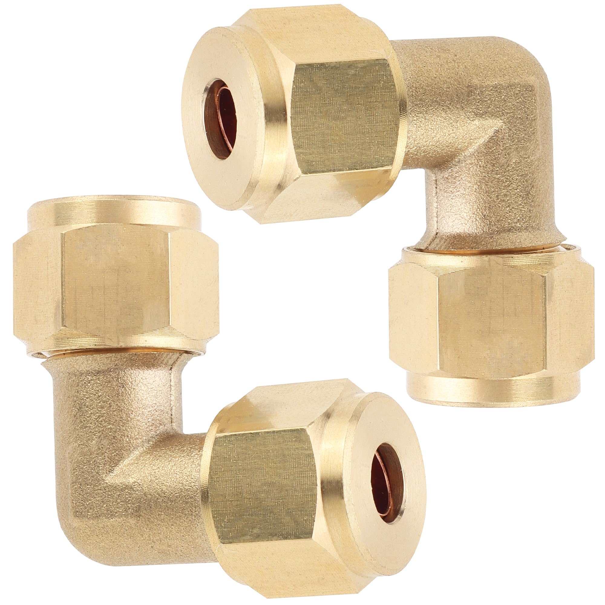 Ltwfitting 6Mm Od 90 Degree Compression Elbow, Brass Compression Fitting (Pack Of 2)
