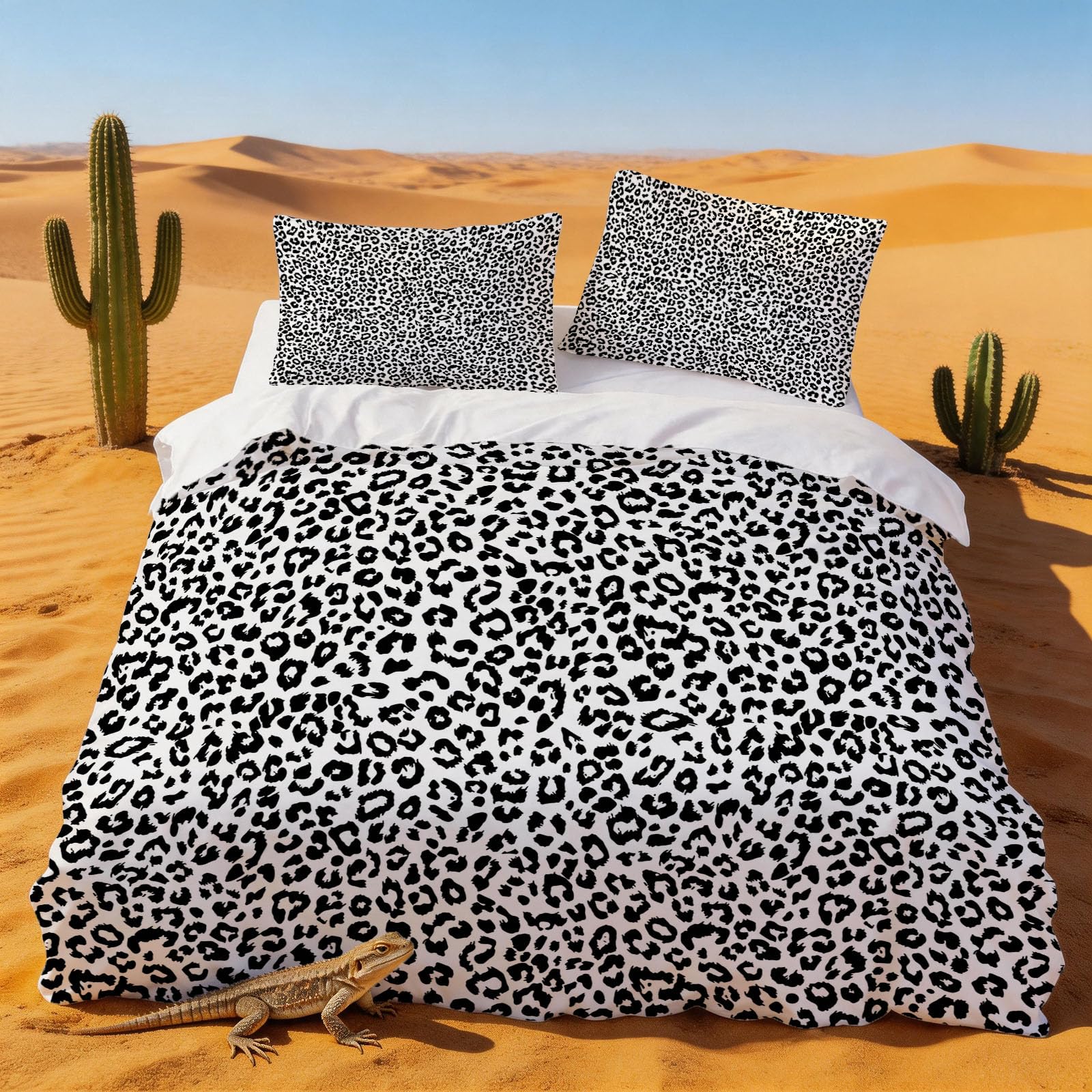 Housse de couette 220x240 léopard : oubliez les draps rêches avec cette parure microfibre douce