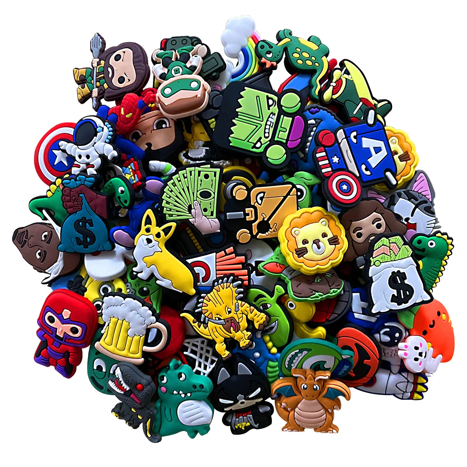 DDTKZC 36,60 PCS PVC Shoe Charms for Decoration Boys,Shoe Charms Kids Unisex