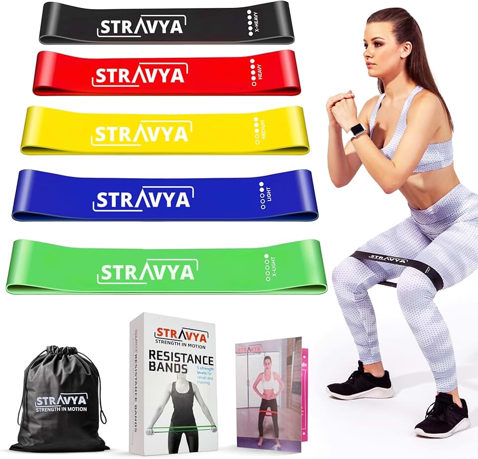 Resistance Bands Set of 5 – Elastic Exercise Band for Home G