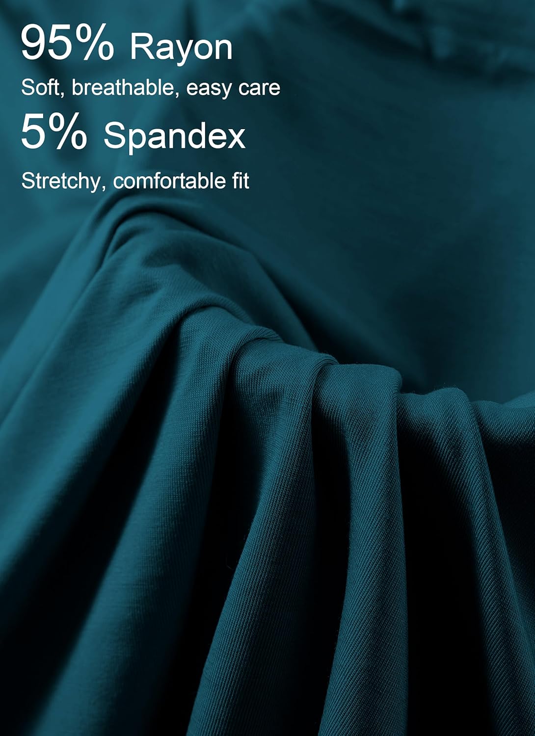 EA'S SECRET Nightgowns for Women Long Sleeve V Neck Nightshirts Soft Knit Sleepwear Full Length Loungewear with Pocket - Image 6