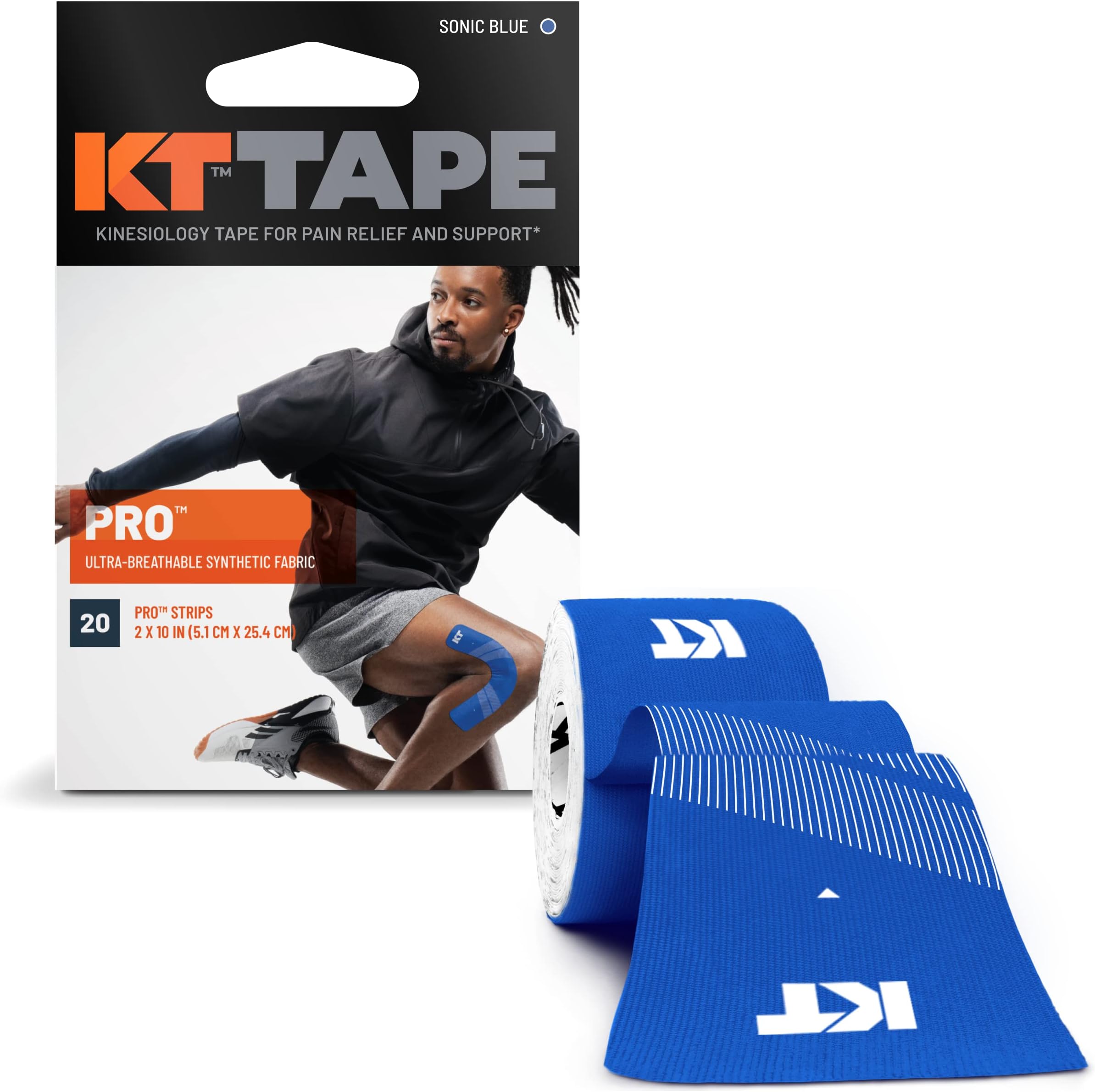 Kt Tape Kinesiology Pre-Cut Pro Syn Tape USA.Blue
