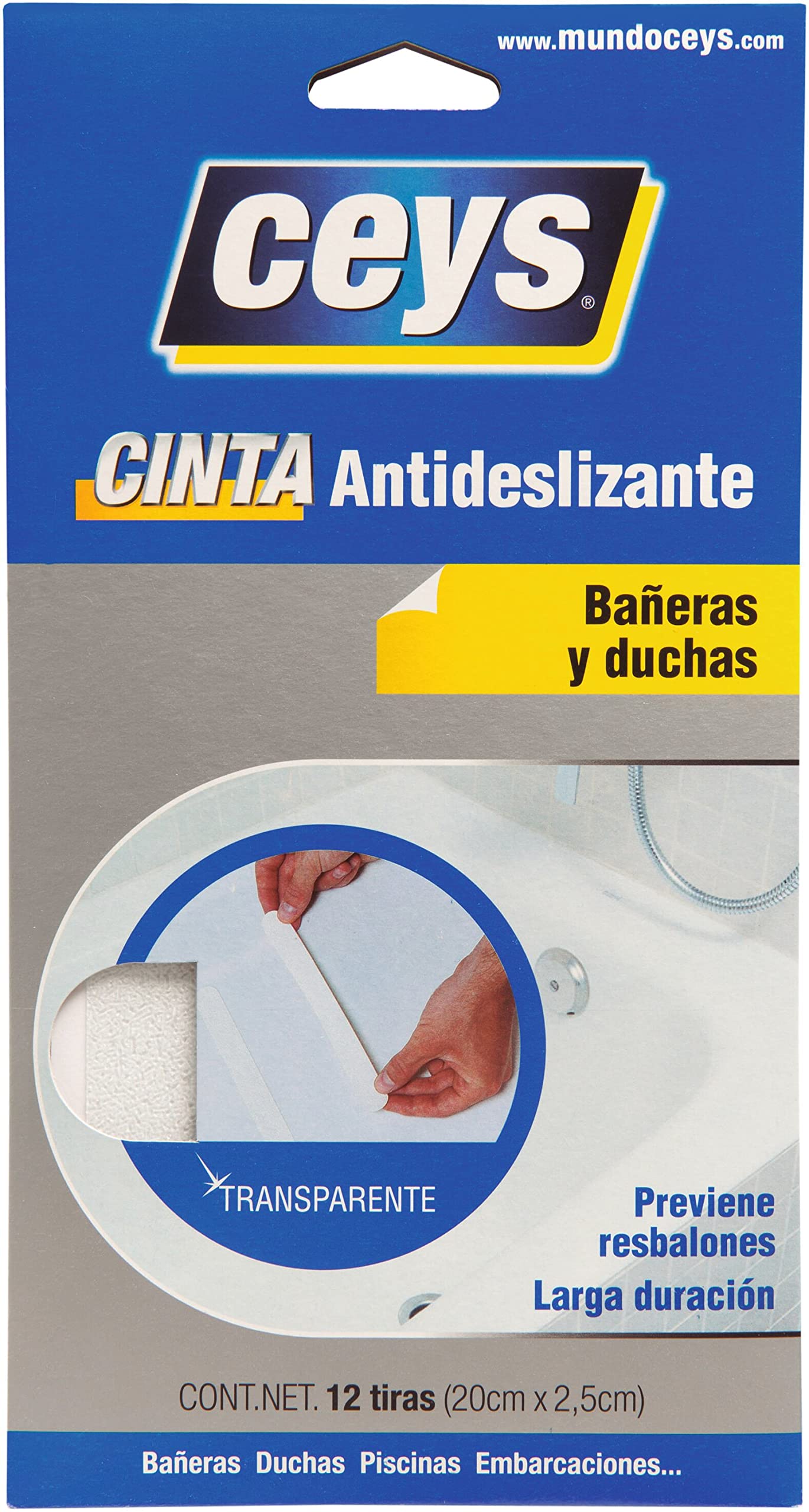 Ceys - Cinta antideslizante - previene resbalones - Blanco
