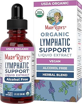 MARYRUTHS Lymphatic Support Liquid Drops | USDA Organic | Herbal Blend with Echinacea & Elderberry | Blue Vervain | Yarrow Leaf | Vegan | Alcohol-Free | Non-GMO | CLP Certified | 1 oz | 30 Servings