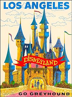 Magnet Anaheim Disneyland Go Greyhound California Vintage Travel Advertisement Magnet